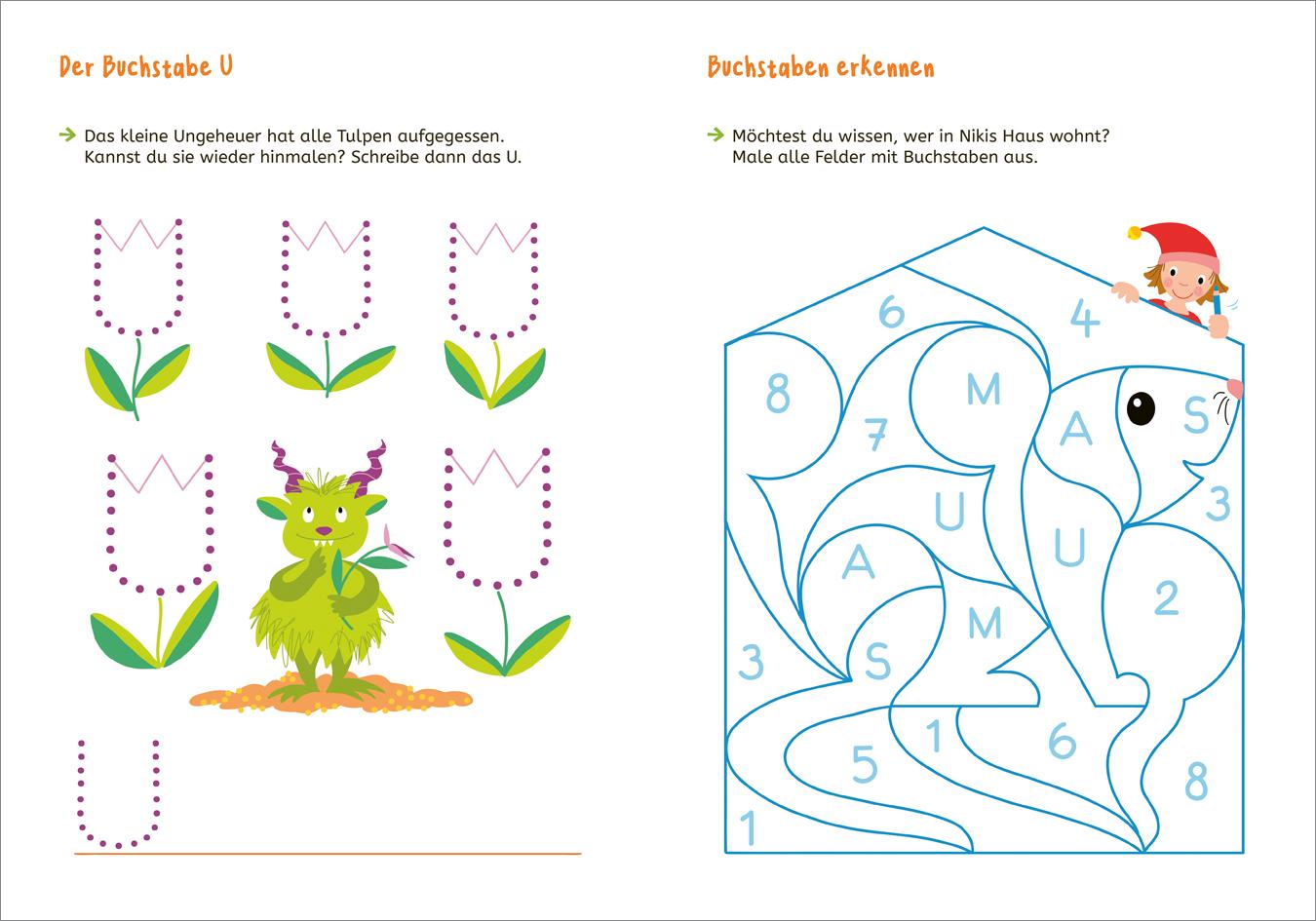 Beispielinhalt (Bild) LERNSTERN. Mein Vorschulbuch Buchstaben