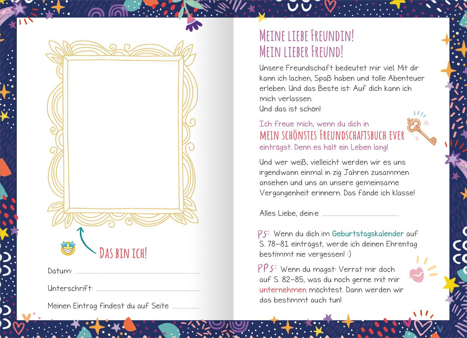 Beispielinhalt (Bild) Ihr seid die Besten! - Das schönste Freundschaftsbuch ever (PS: Du bist die Beste!)