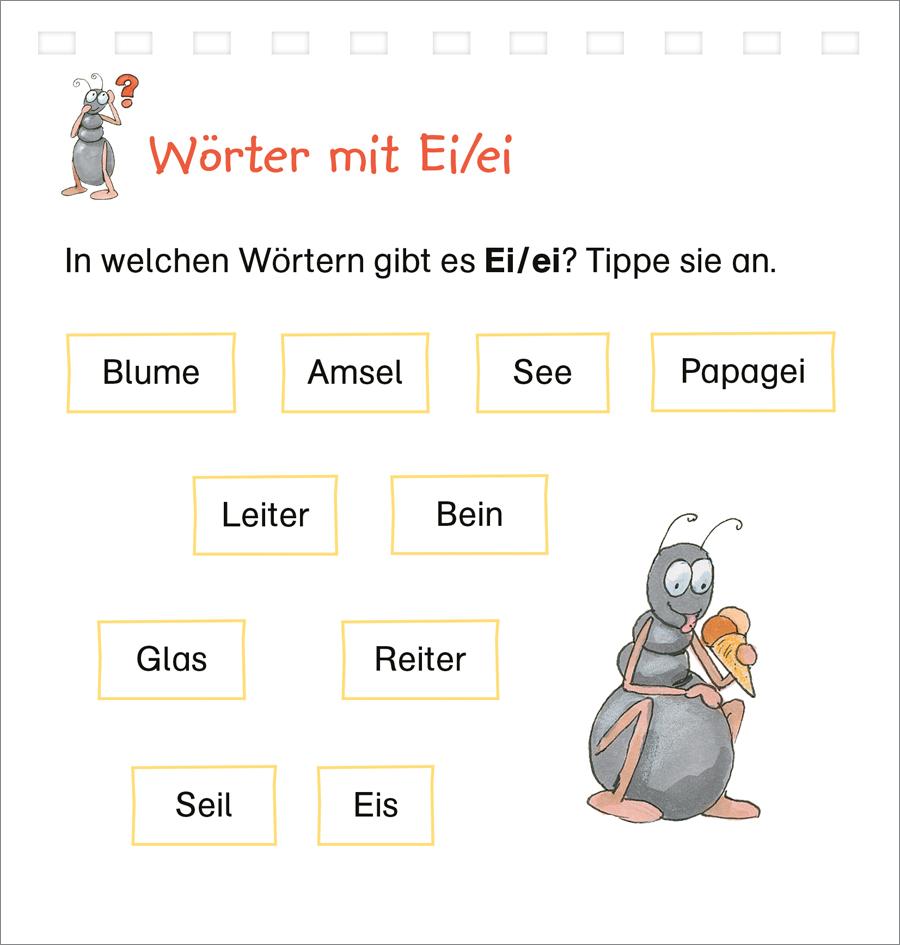 Beispielinhalt (Bild) BOOKii Fit für Deutsch Interaktiver Lernspaß 1. Klasse