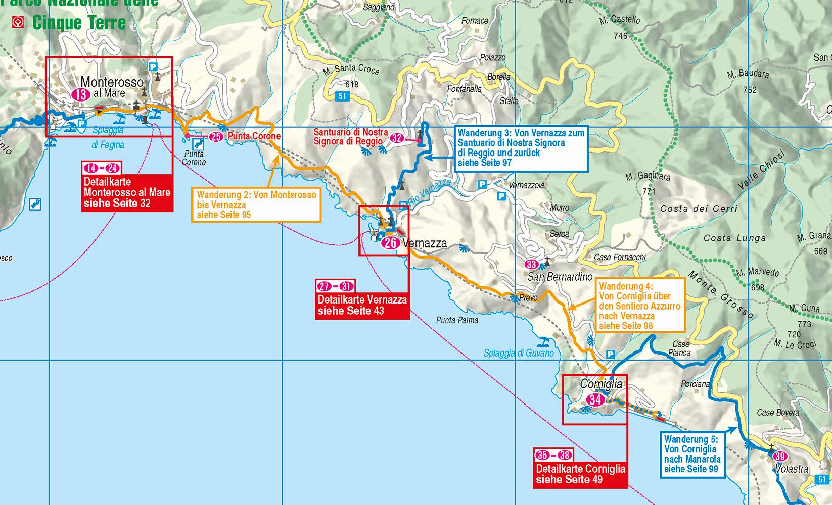 Beispielinhalt (Bild) Reise Know-How MeinTrip Cinque Terre