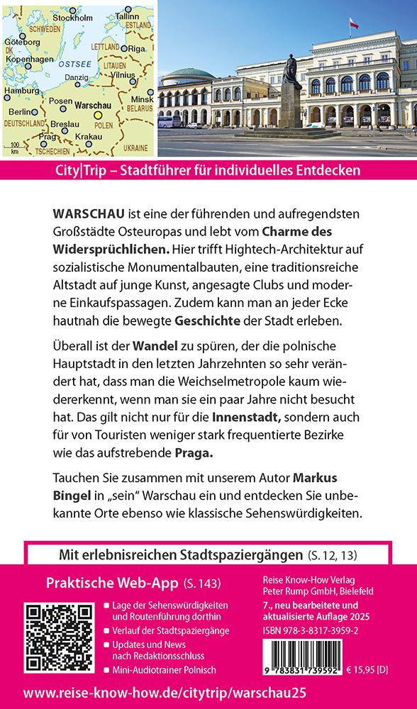 Rückseitencover Reise Know-How CityTrip Warschau