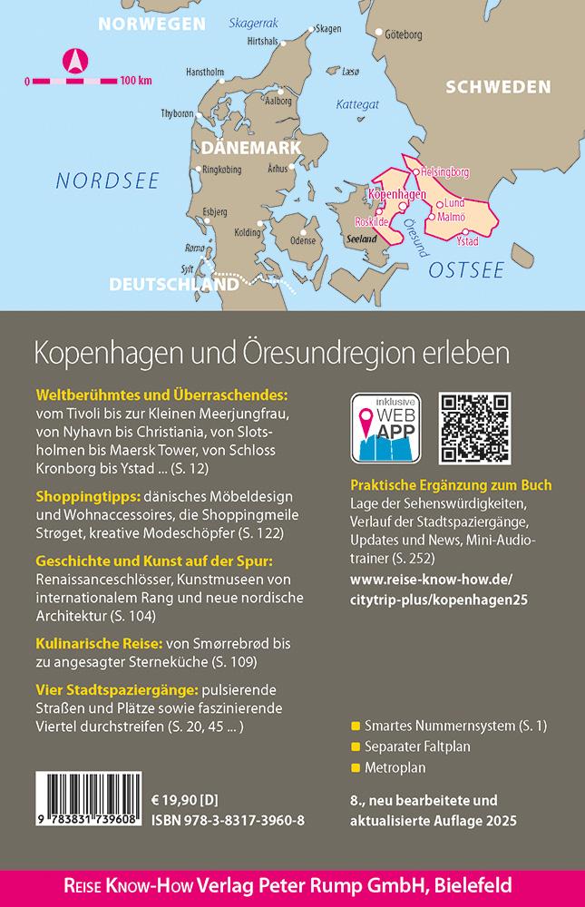 Rückseitencover Reise Know-How Reiseführer  Kopenhagen und Öresundregion mit Malmö, Lund und Helsingborg