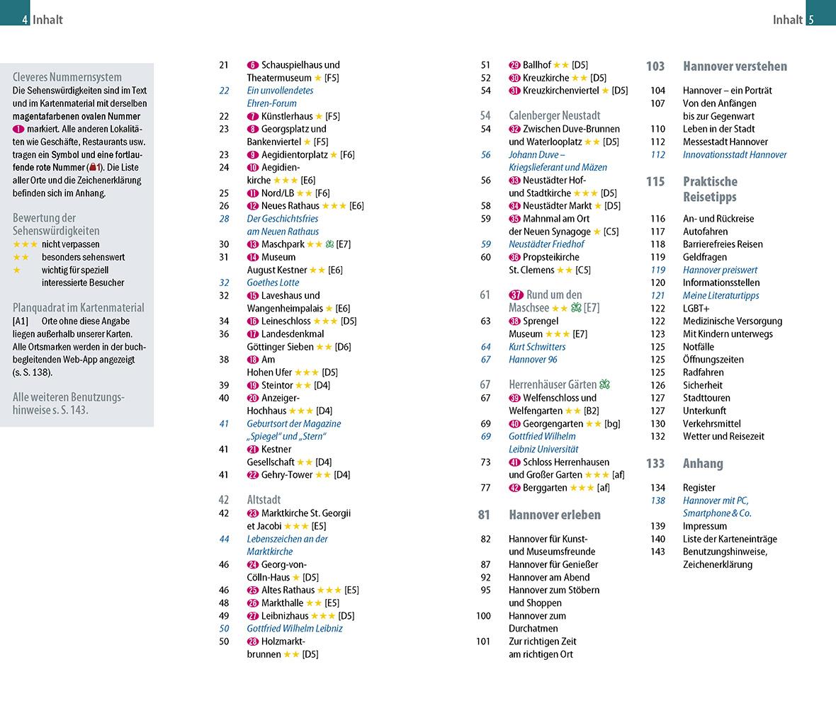 Beispielinhalt (Bild) Reise Know-How CityTrip Hannover