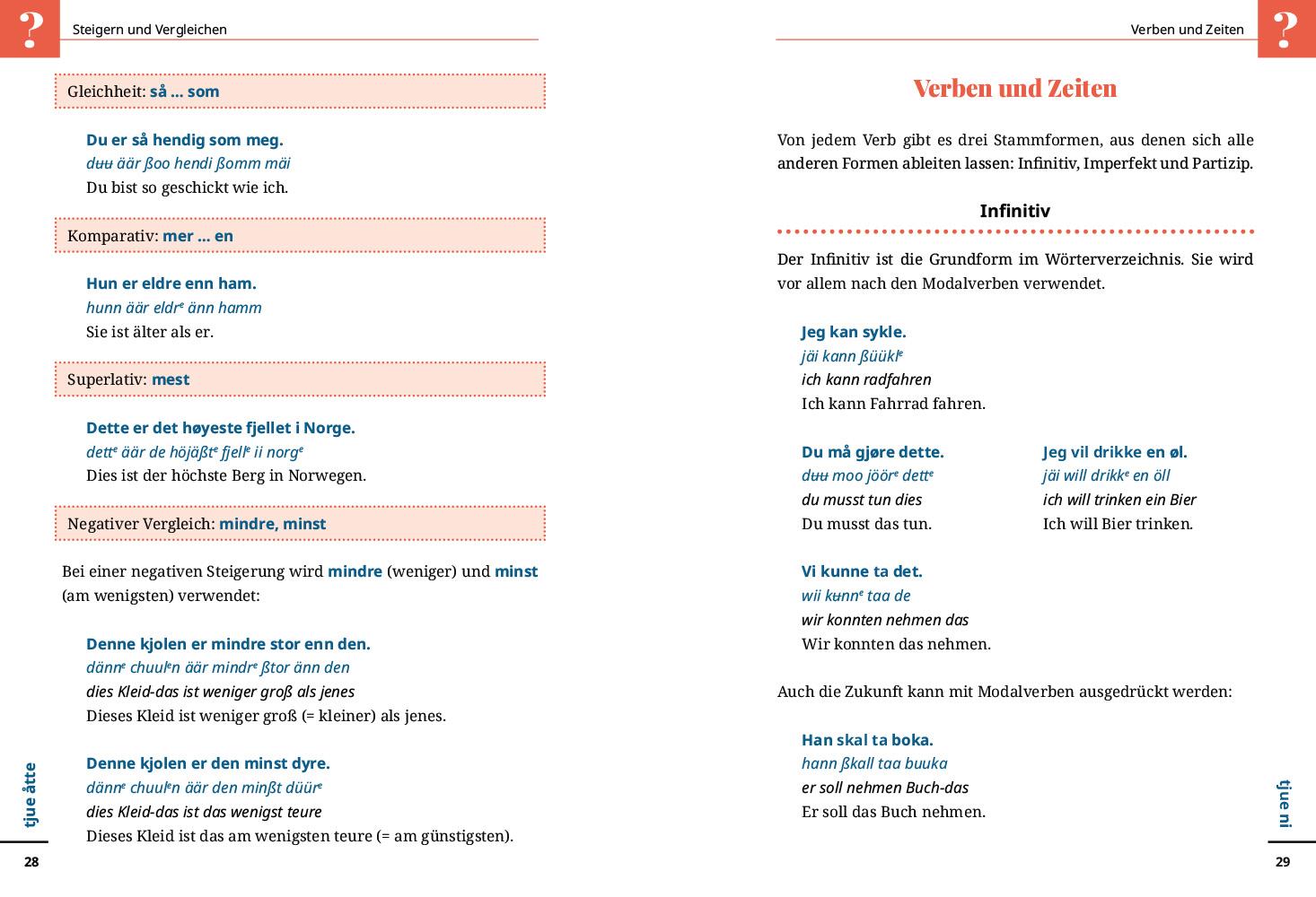 Beispielinhalt (Bild) Reise Know-How Sprachführer Norwegisch - Wort für Wort