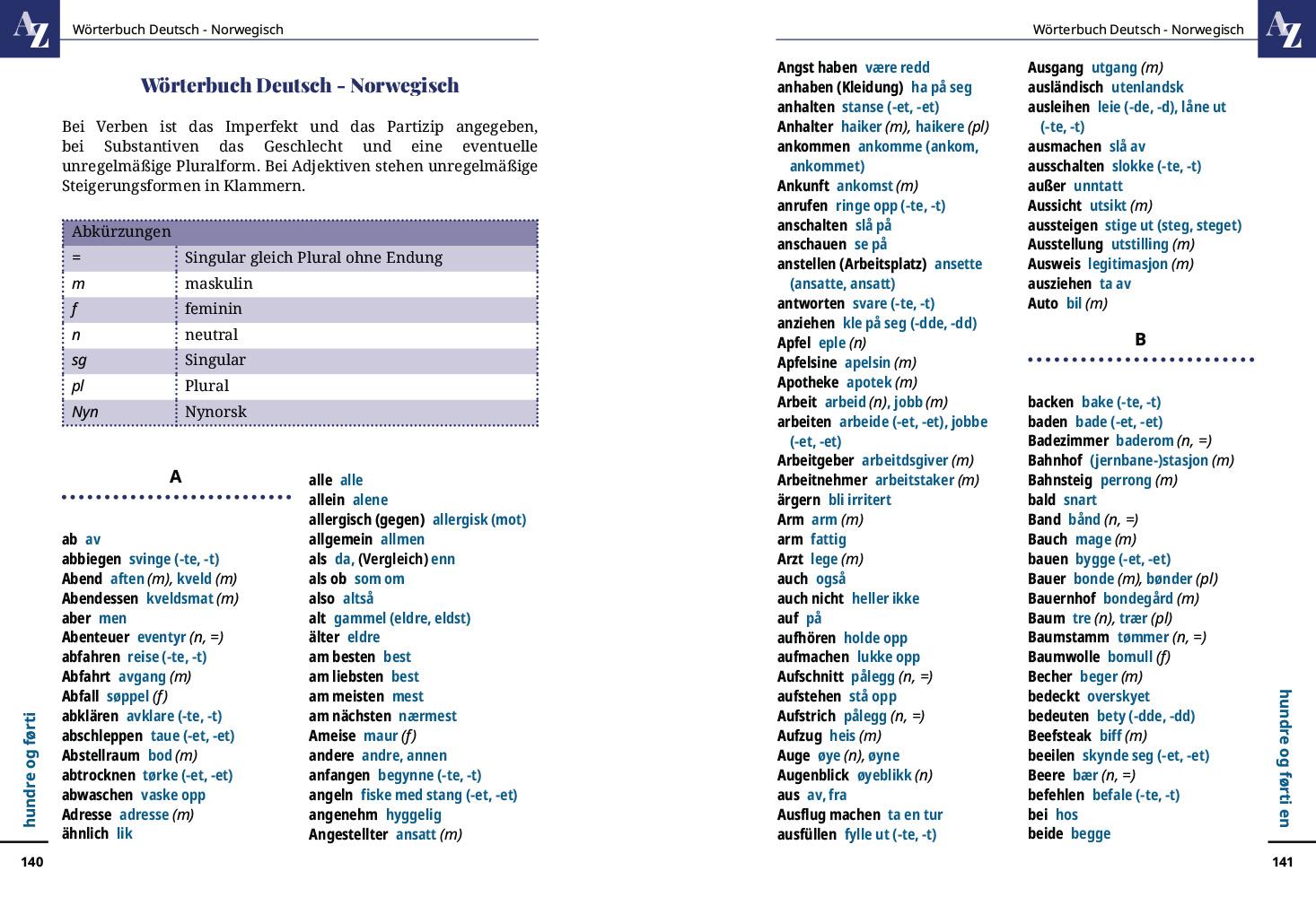 Beispielinhalt (Bild) Reise Know-How Sprachführer Norwegisch - Wort für Wort