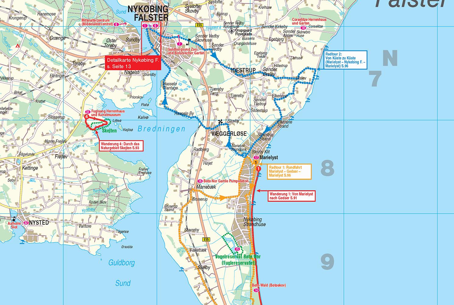 Beispielinhalt (Bild) Reise Know-How InselTrip Falster und Lolland mit Marielyst und Møns Klint