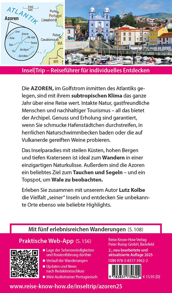 Rückseitencover Reise Know-How InselTrip Azoren