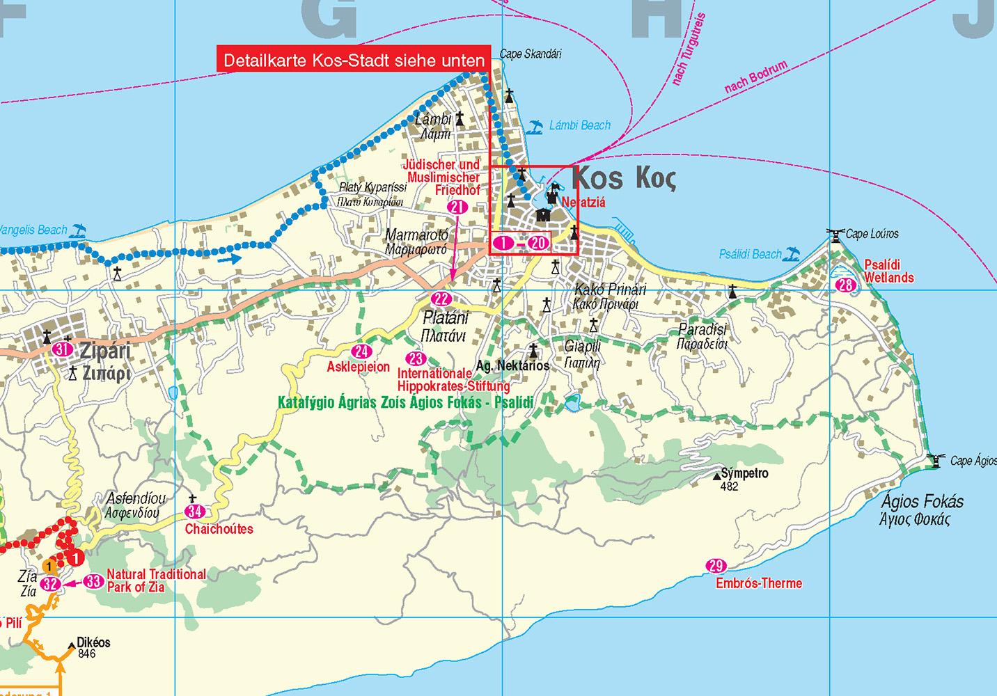 Beispielinhalt (Bild) Reise Know-How InselTrip Kos