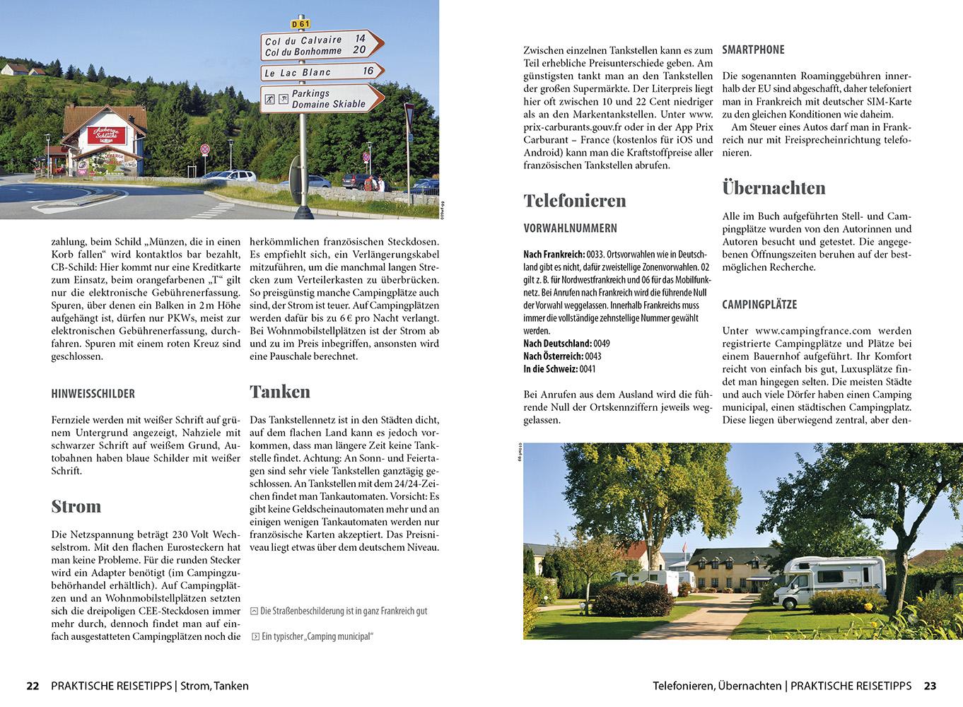 Beispielinhalt (Bild) Reise Know-How Wohnmobil-Tourguide Frankreich