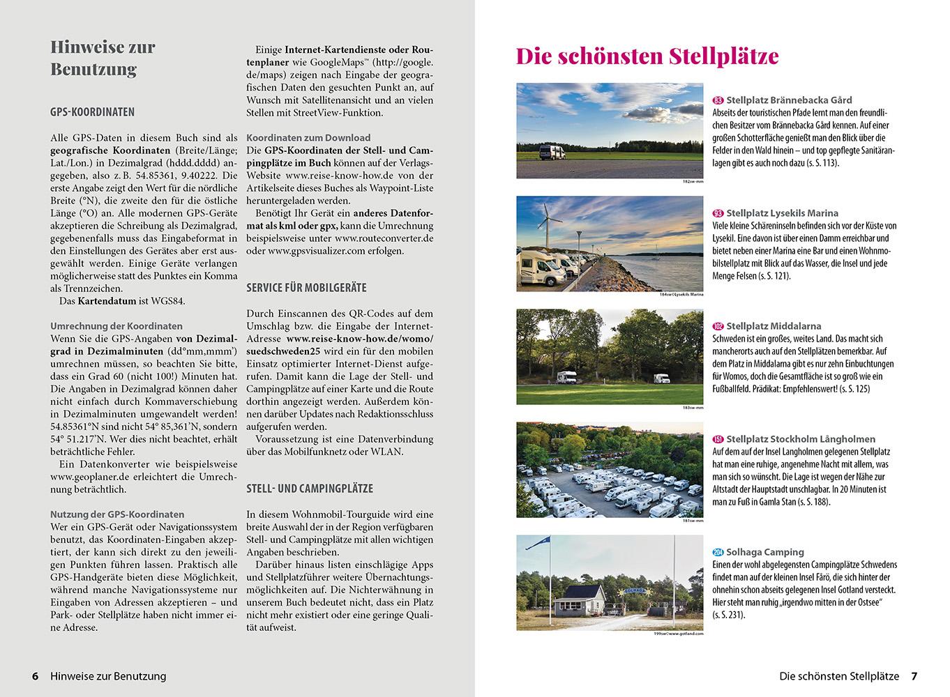 Beispielinhalt (Bild) Reise Know-How Wohnmobil-Tourguide Südschweden