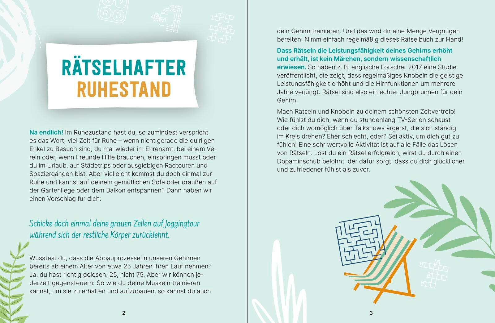 Beispielinhalt (Bild) Der große Rätselspaß für Rentner