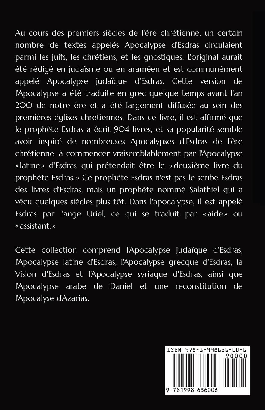 Rückseitencover Apocalypses d'Esdras