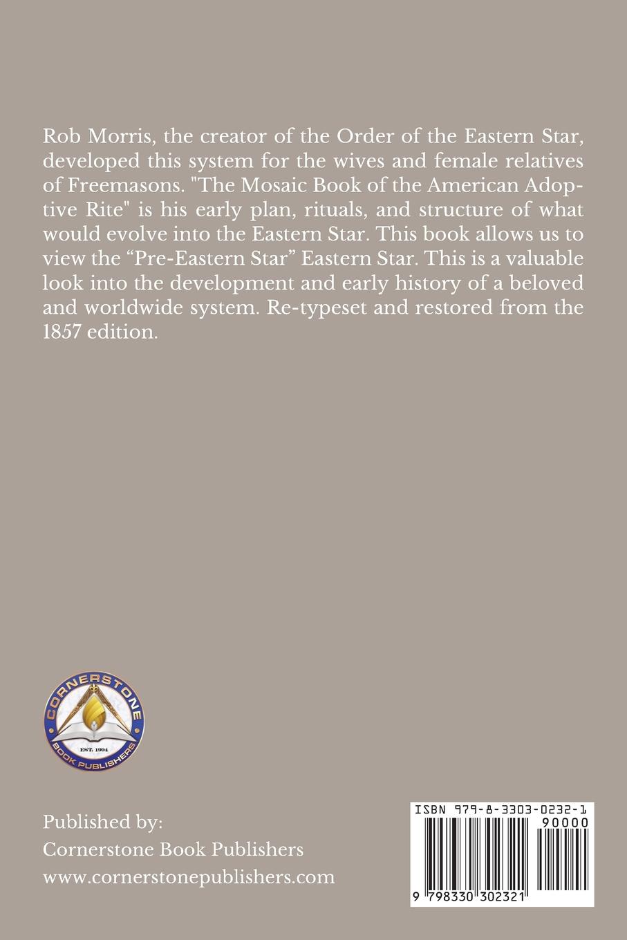 Rückseitencover The Mosaic Book of the American Adoptive Rite