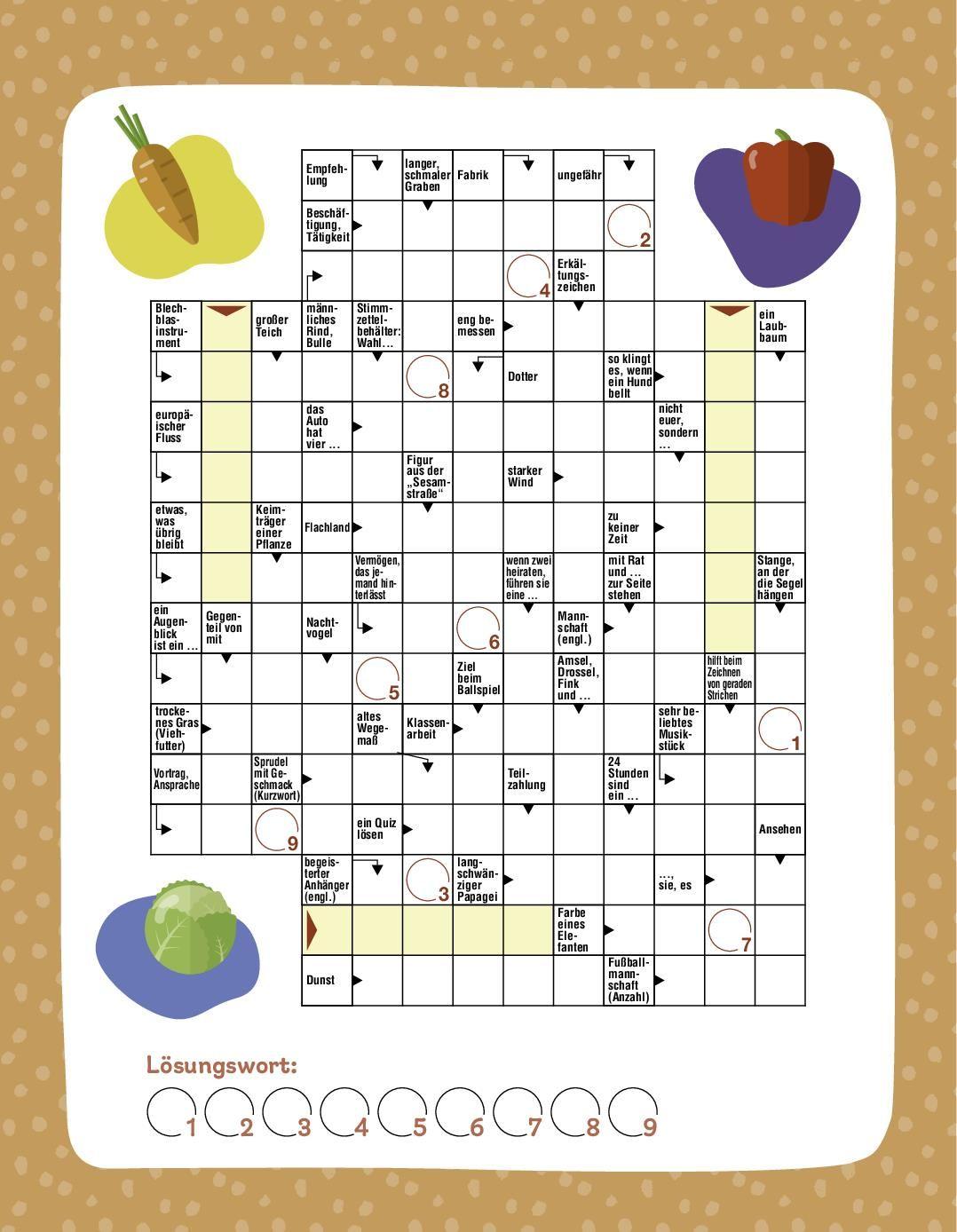Beispielinhalt (Bild) Kreuzworträtsel ab 10 Jahren. Knobeln und Rätseln für Kinder