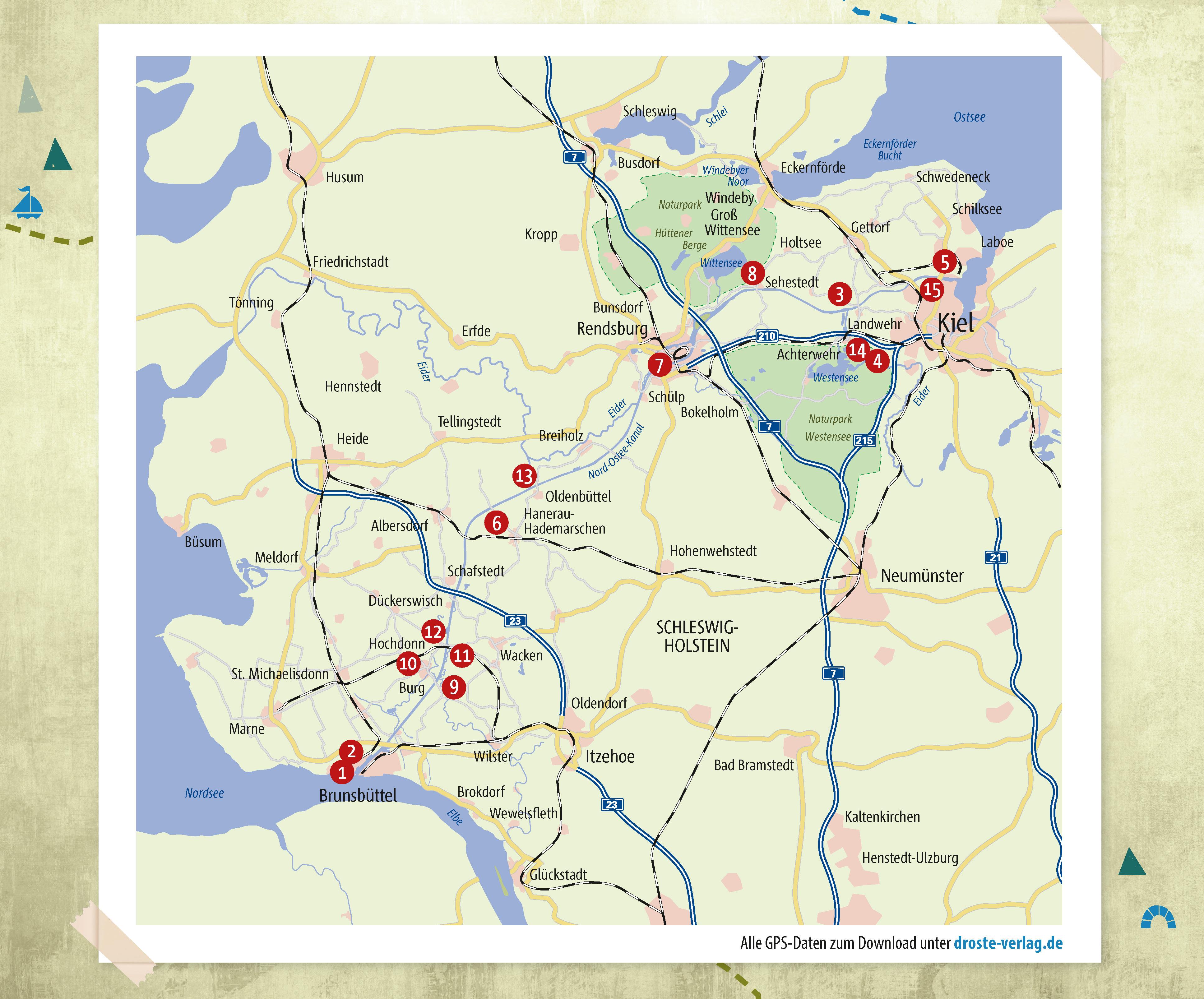 Beispielinhalt (Bild) Nord-Ostsee-Kanal. Radeln für die Seele