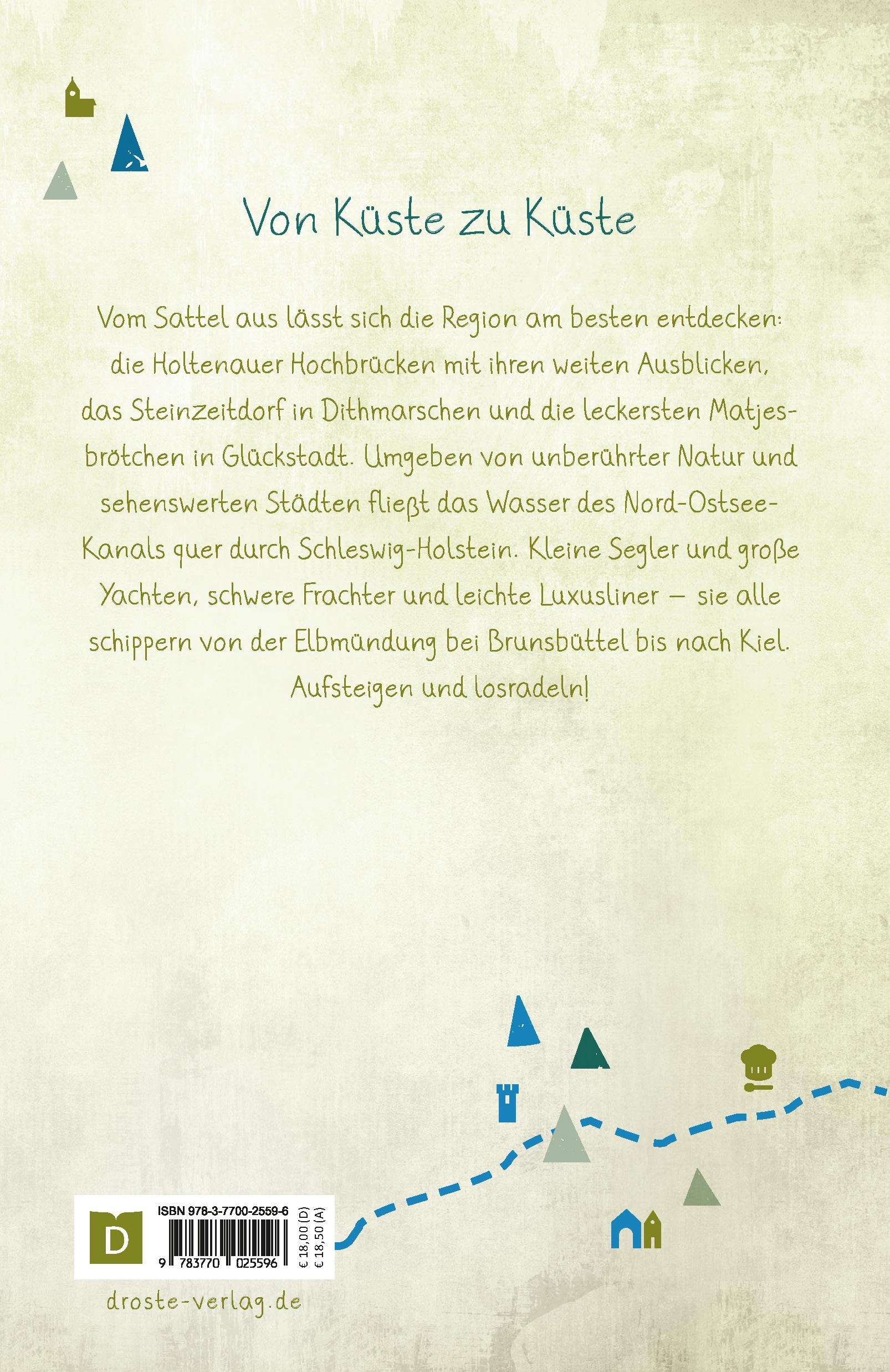 Rückseitencover Nord-Ostsee-Kanal. Radeln für die Seele