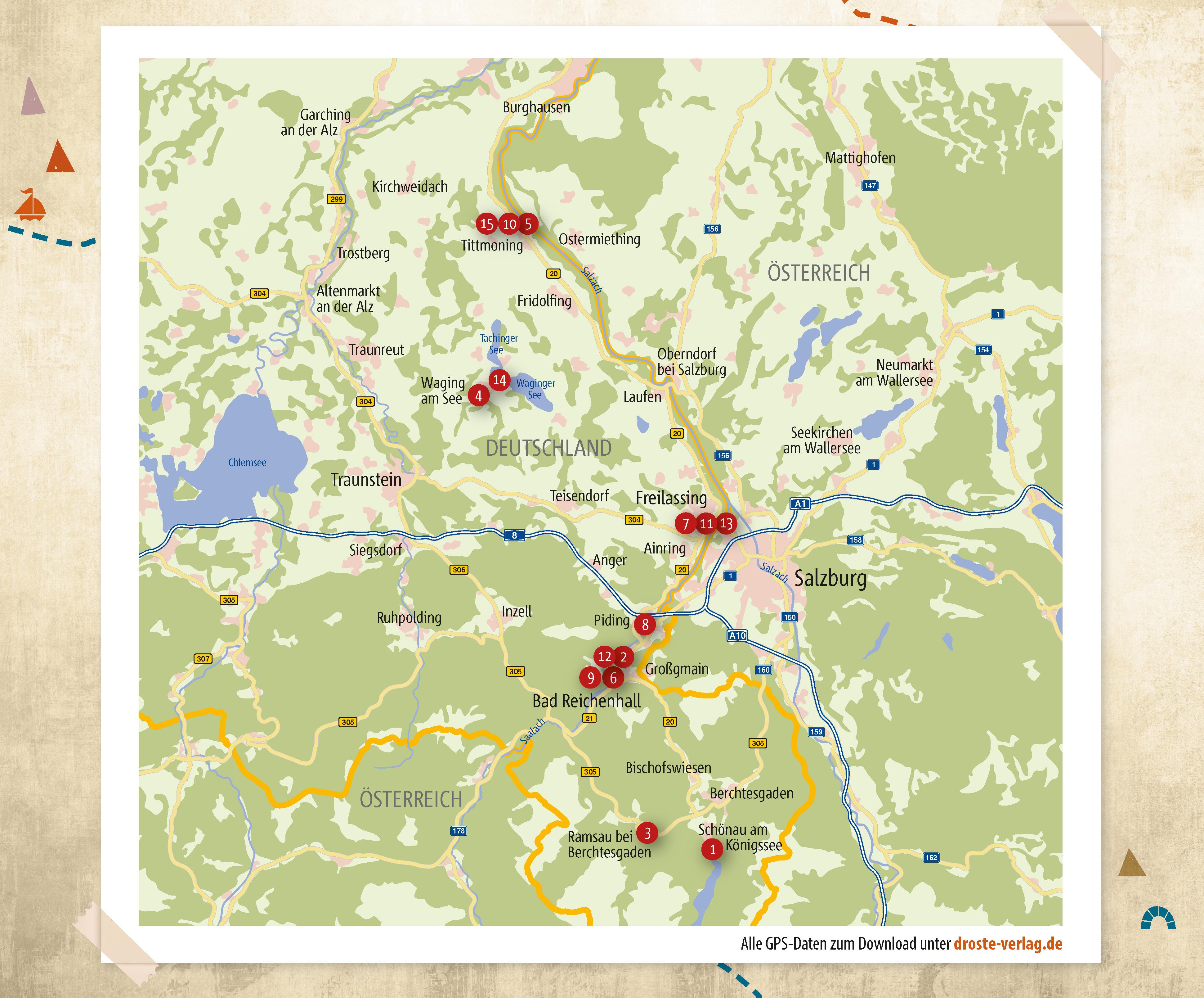 Beispielinhalt (Bild) Berchtesgadener Land - Mit Rupertiwinkel. Radeln für die Seele