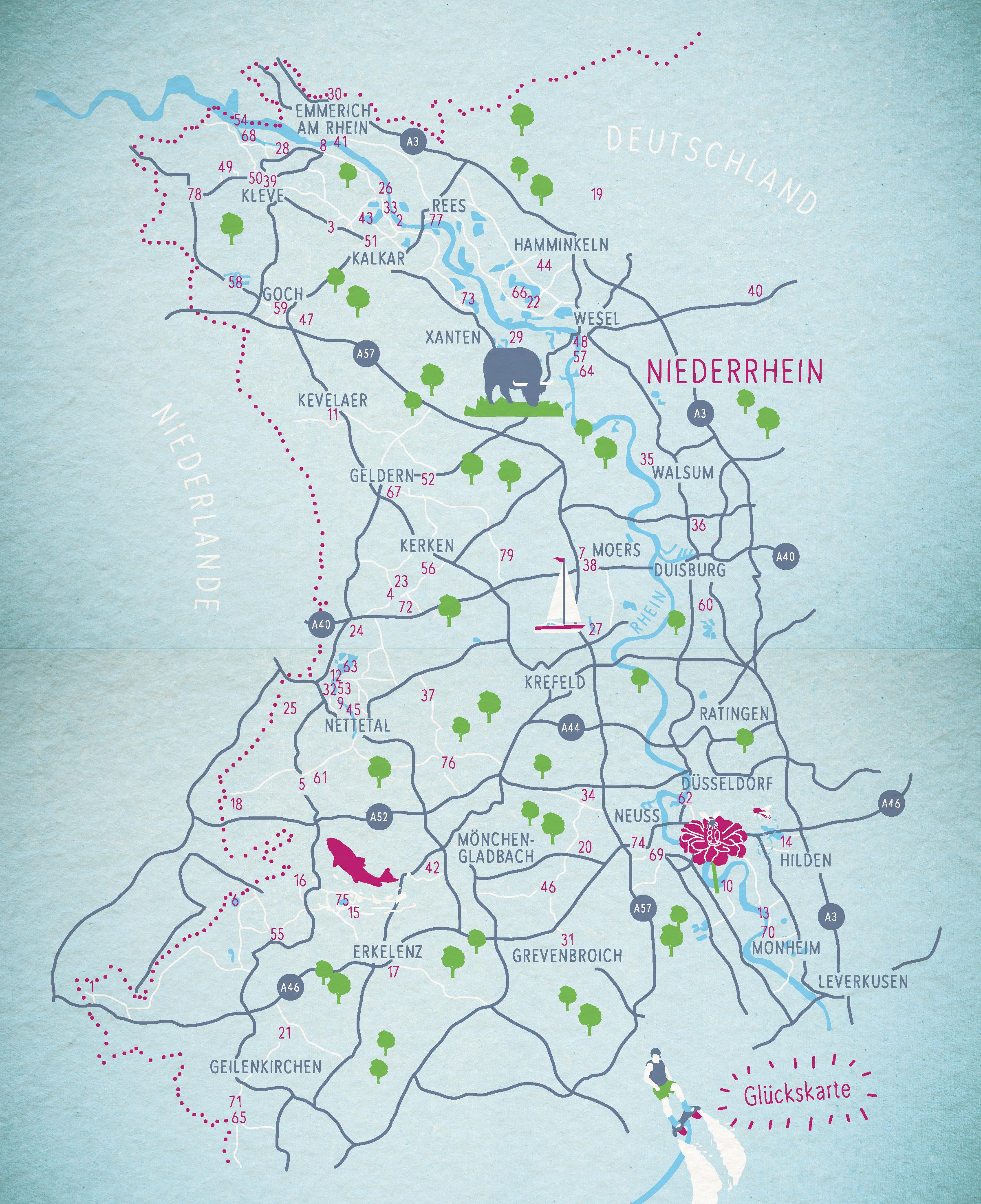 Beispielinhalt (Bild) Blaue Glücksorte am Niederrhein