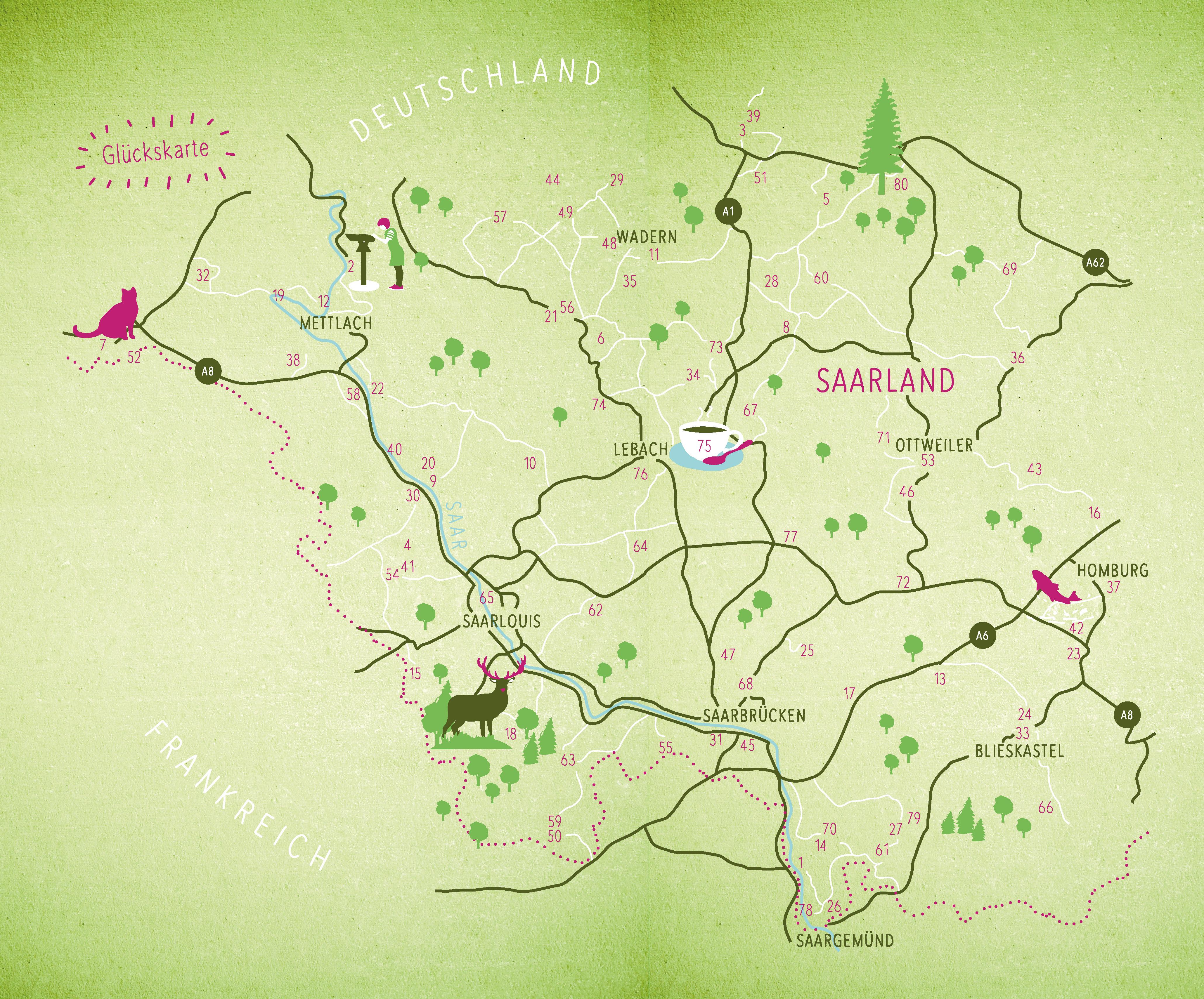 Beispielinhalt (Bild) Grüne Glücksorte im Saarland