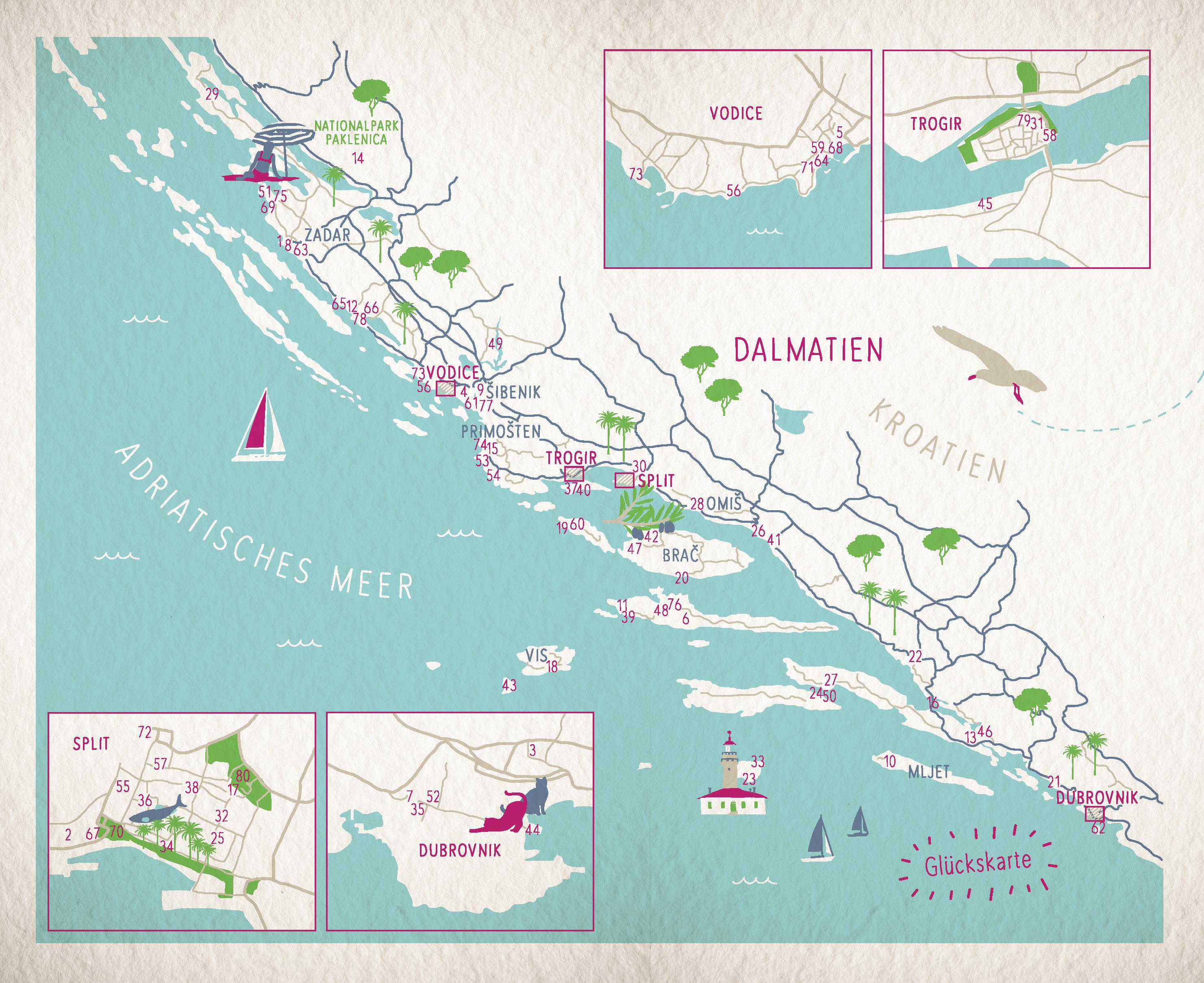 Beispielinhalt (Bild) Glücksorte in Dalmatien
