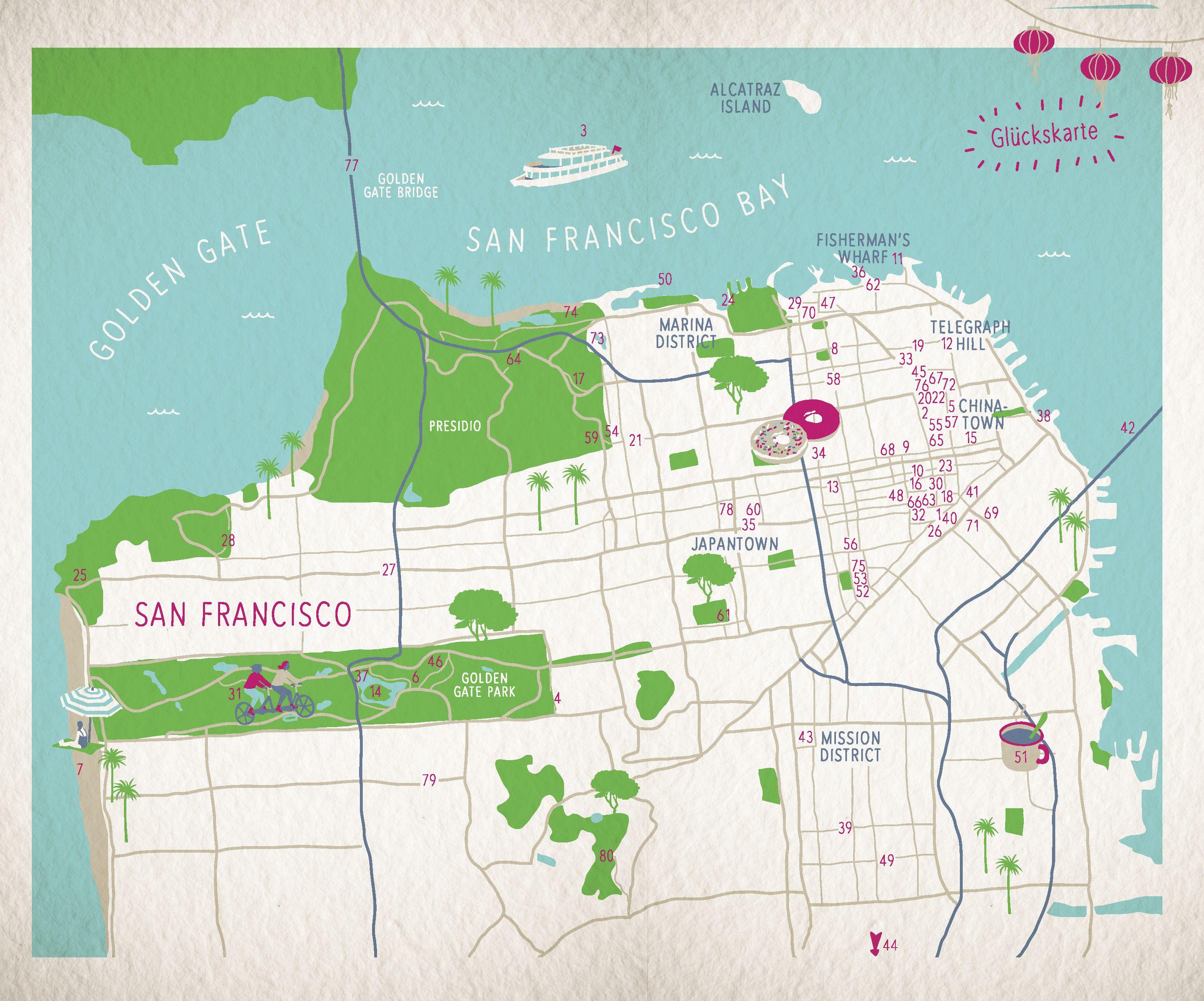 Beispielinhalt (Bild) Glücksorte in San Francisco