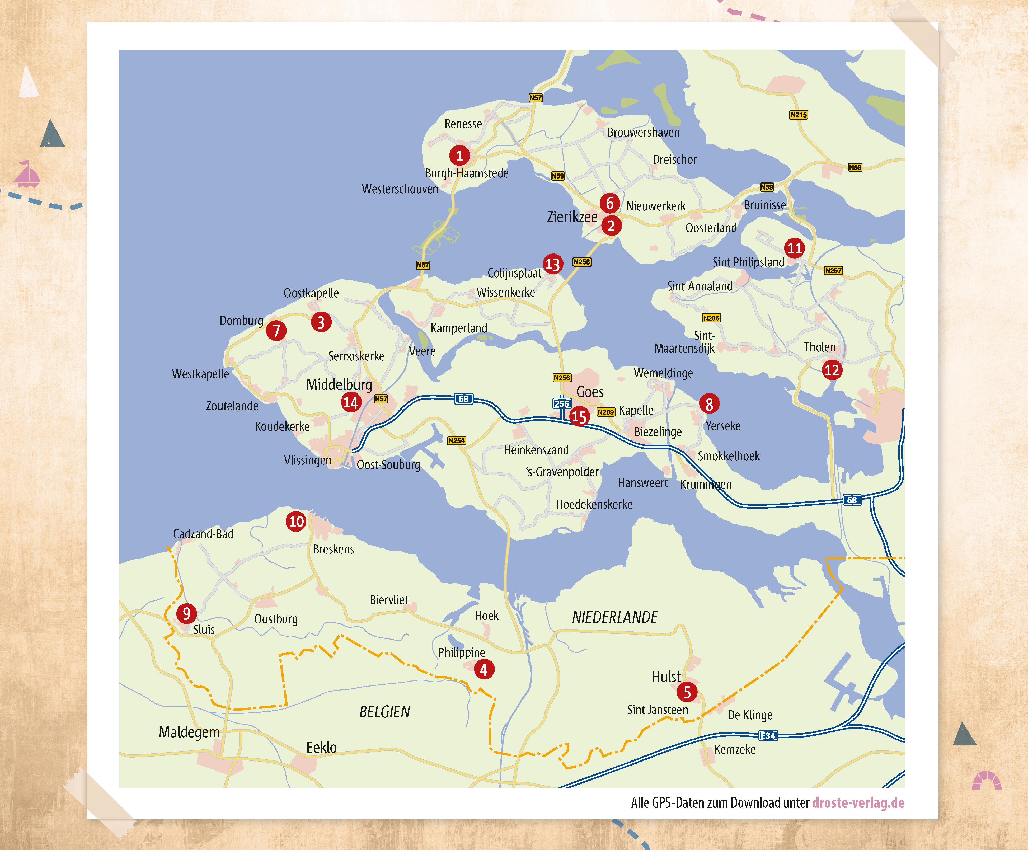 Beispielinhalt (Bild) Zeeland. Radeln für die Seele