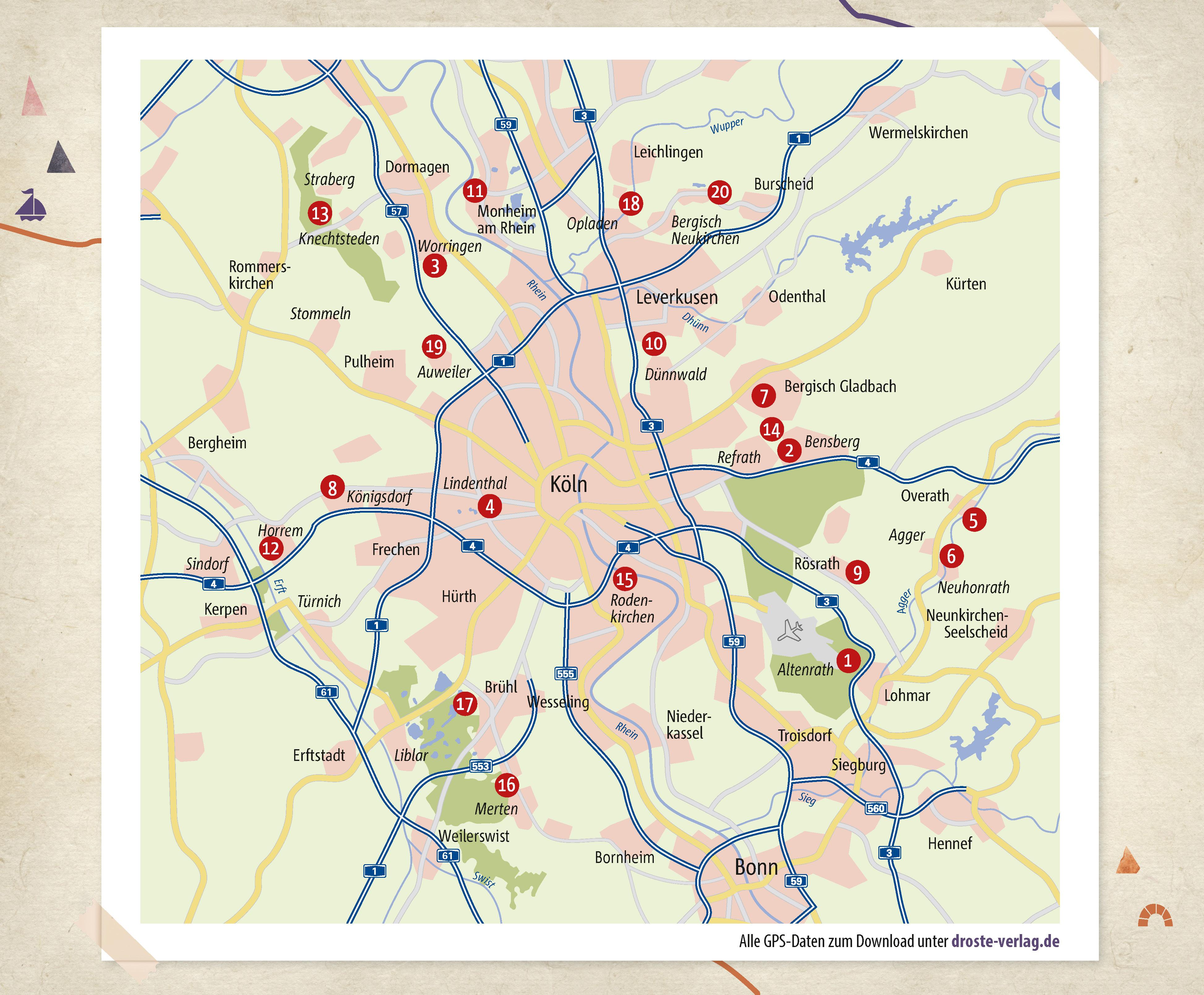 Beispielinhalt (Bild) In und um Köln. Wandern für die Seele