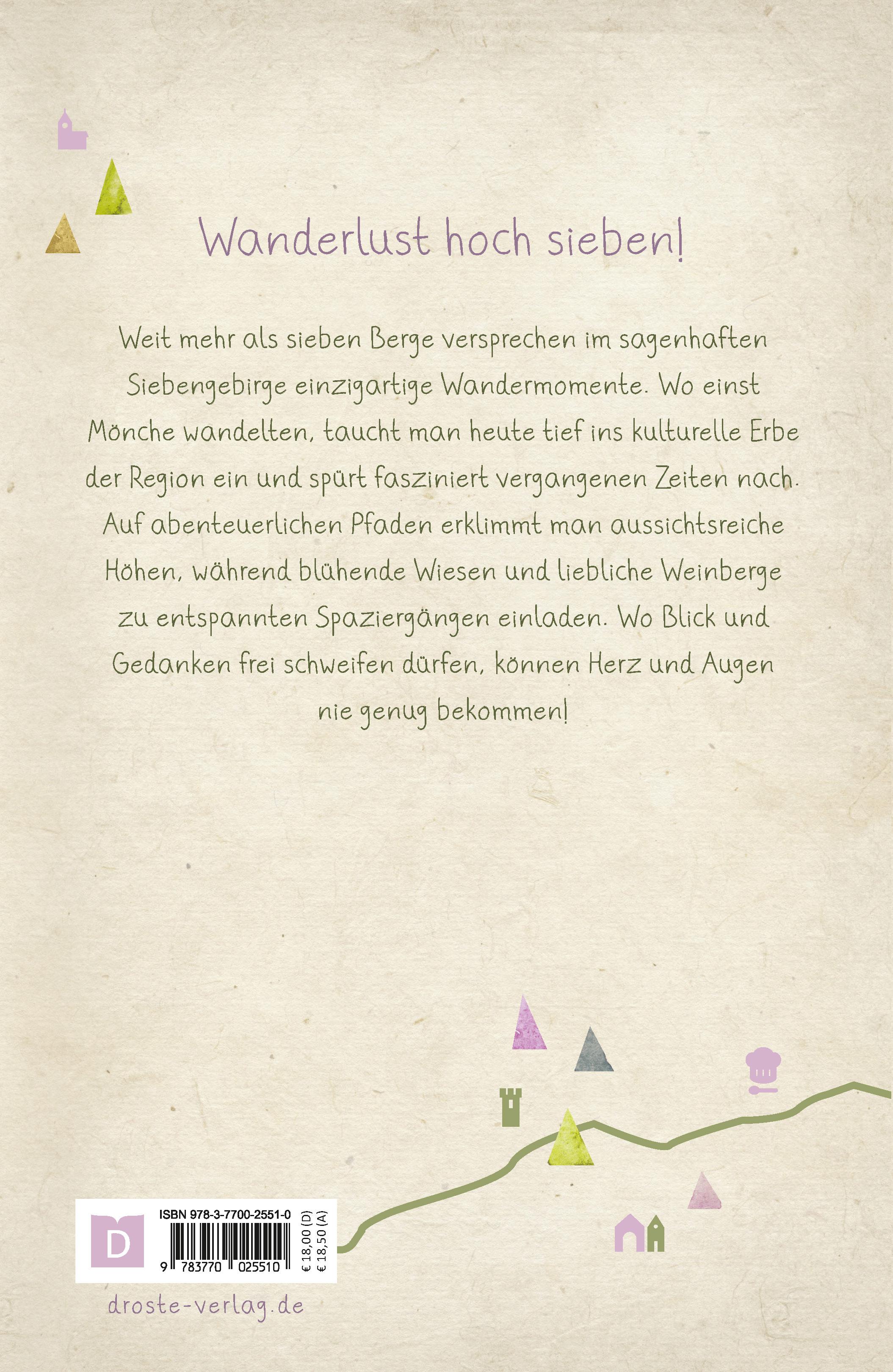 Rückseitencover Siebengebirge. Wandern für die Seele