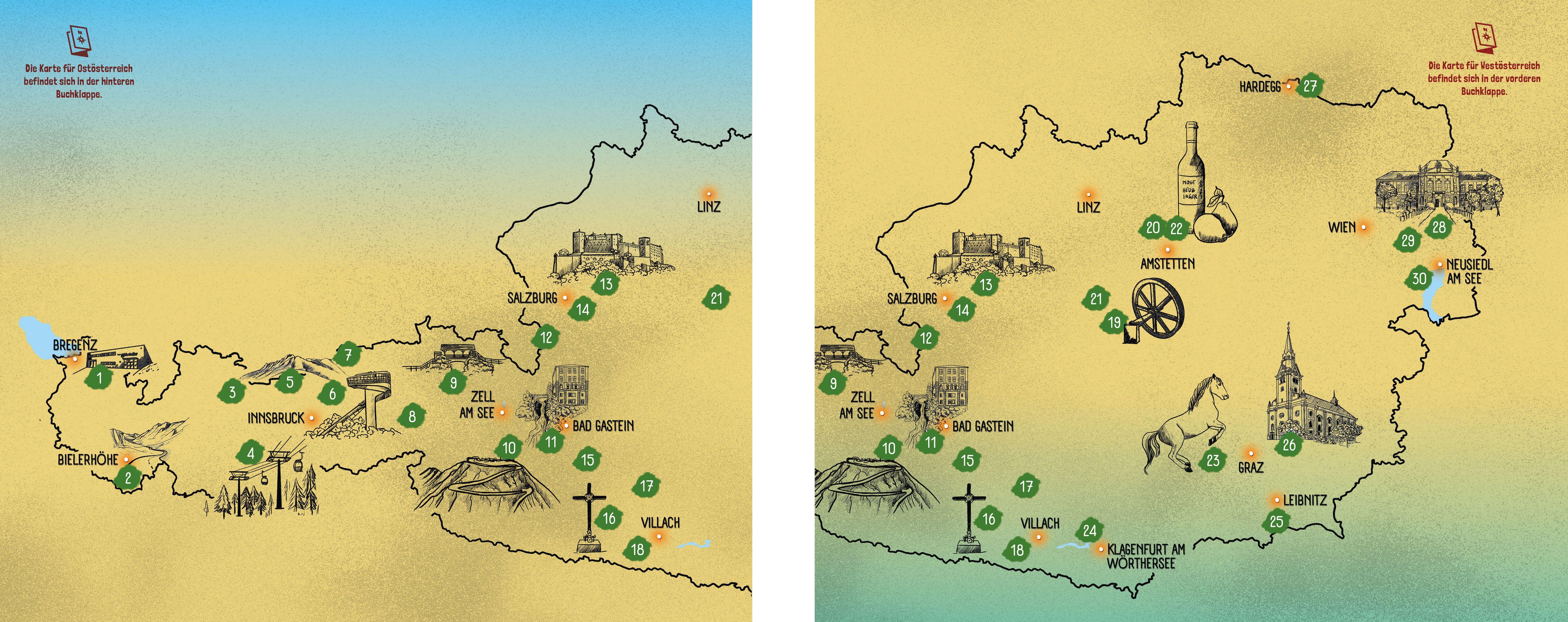 Beispielinhalt (Bild) Österreich. 30 Campertouren, die man einmal im Leben gemacht haben muss