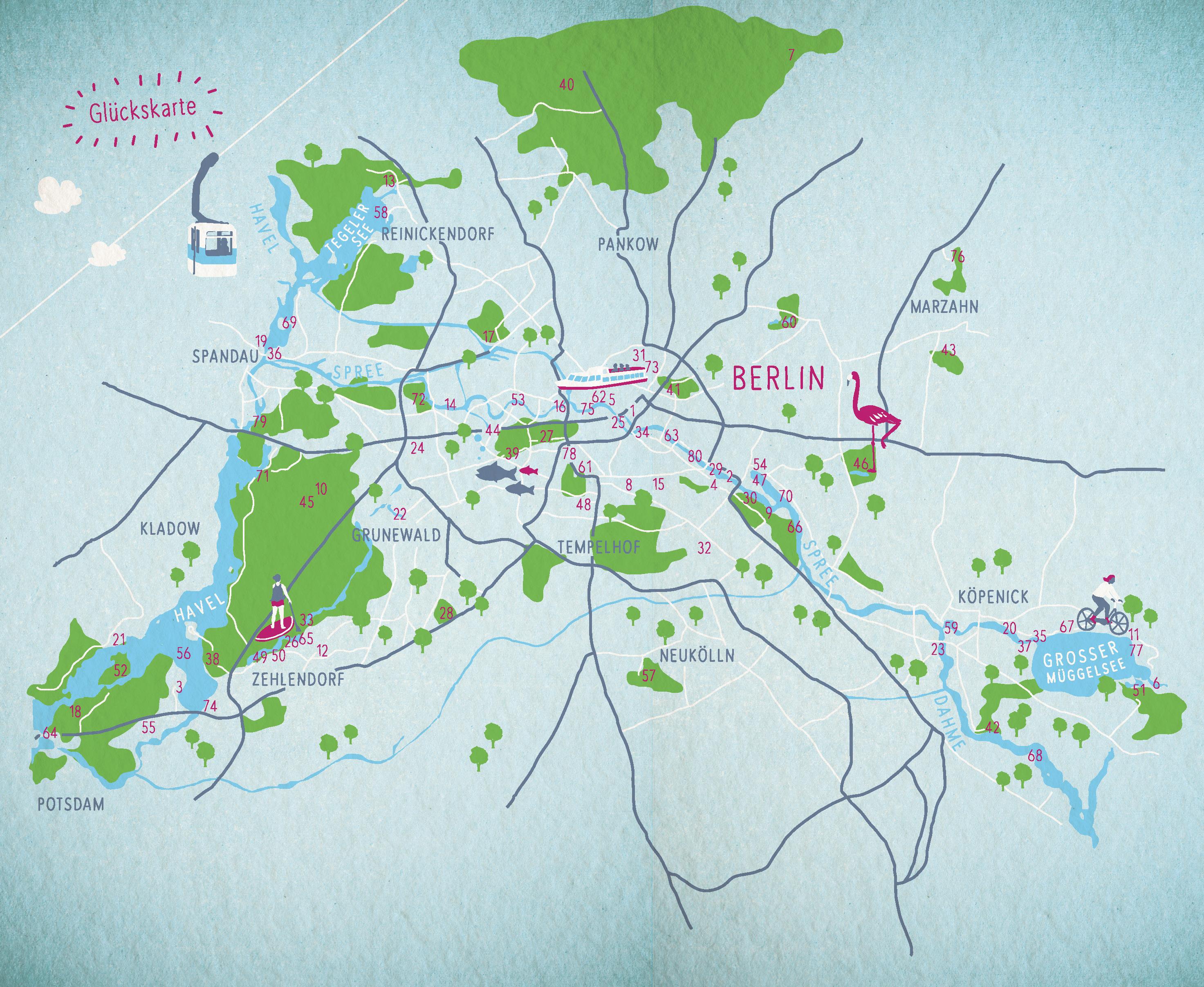 Beispielinhalt (Bild) Blaue Glücksorte in Berlin