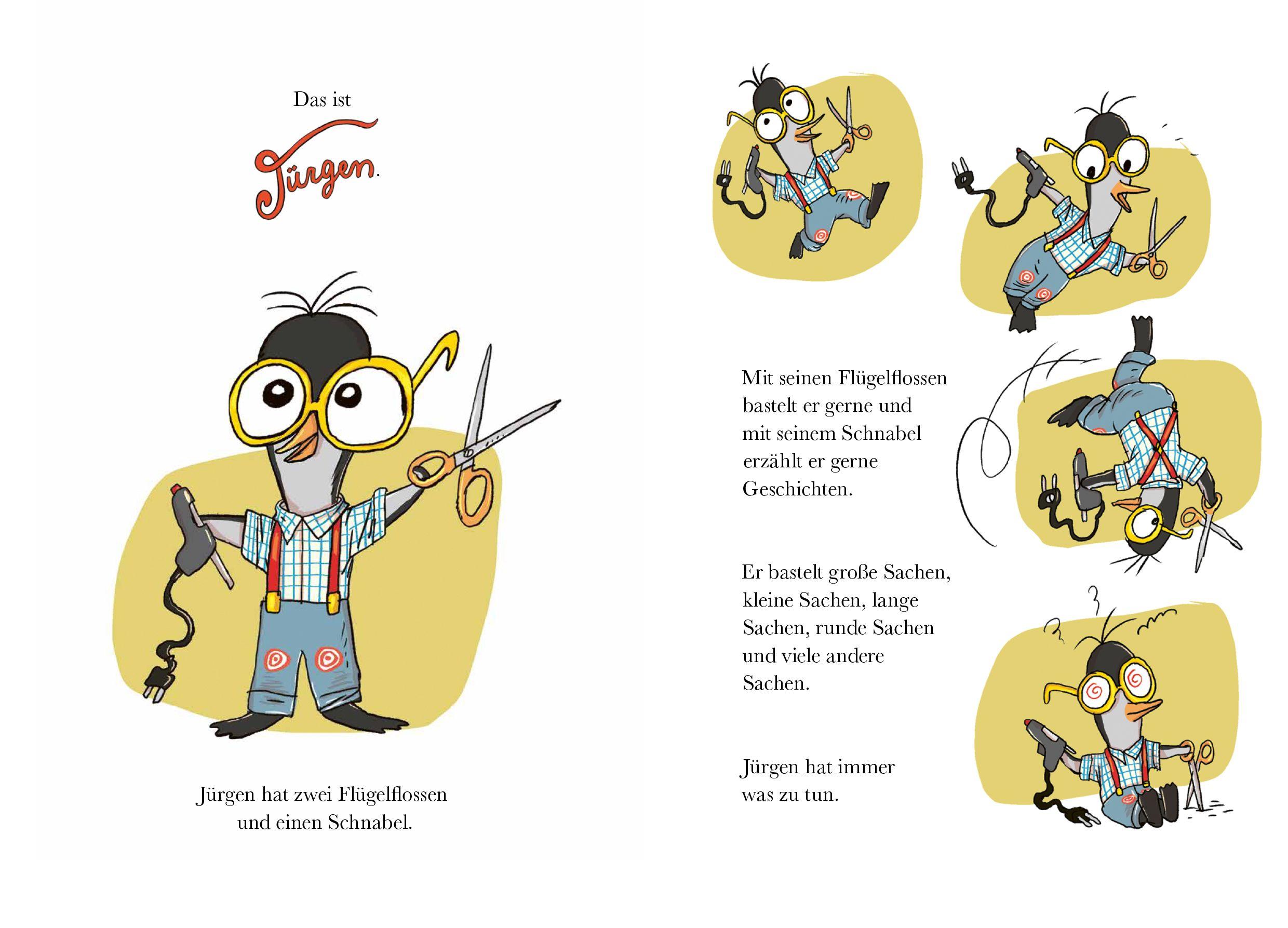 Beispielinhalt (Bild) Jürgen Pinguin baut was, was bellt