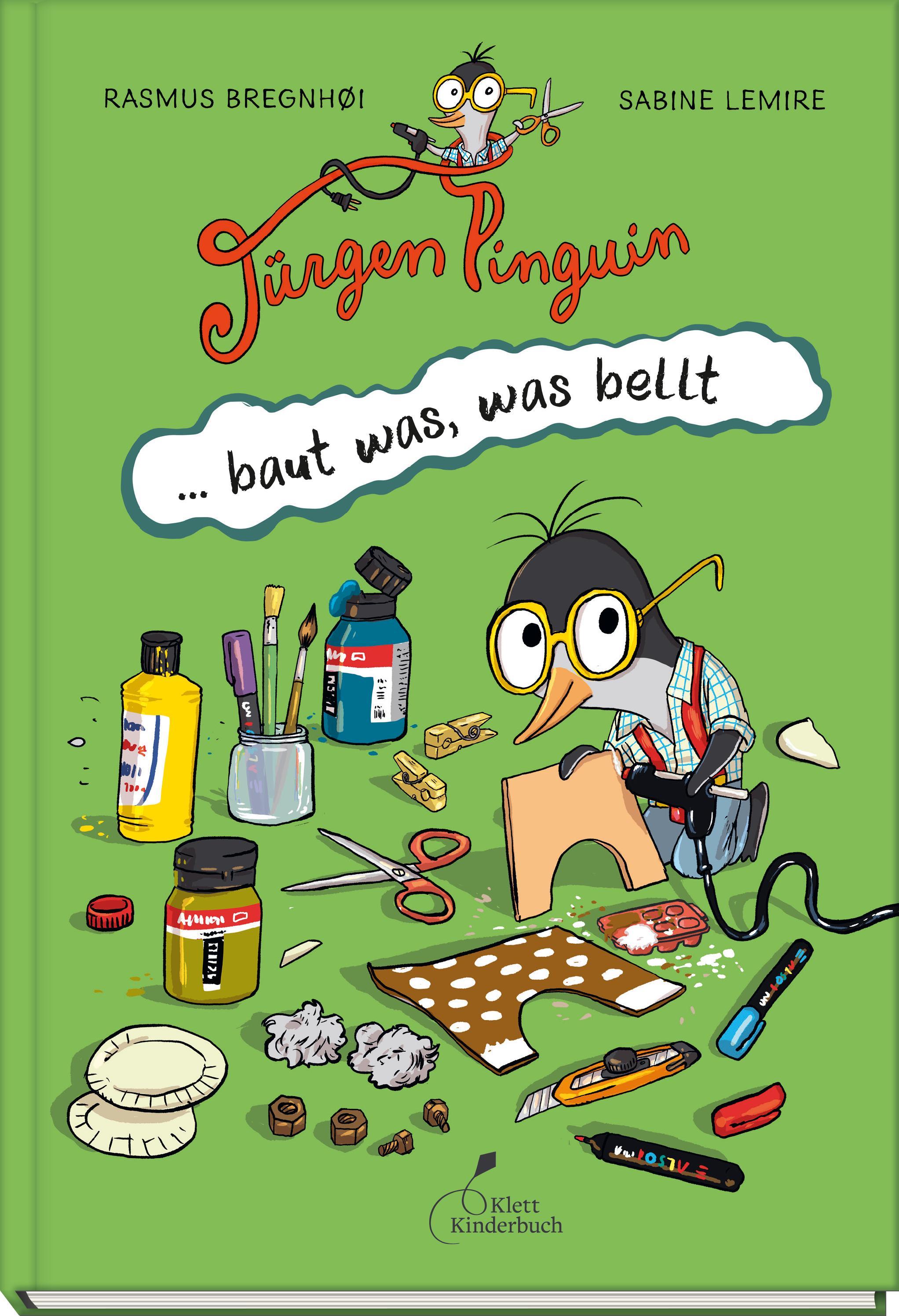 Vorderes Coverbild Jürgen Pinguin baut was, was bellt