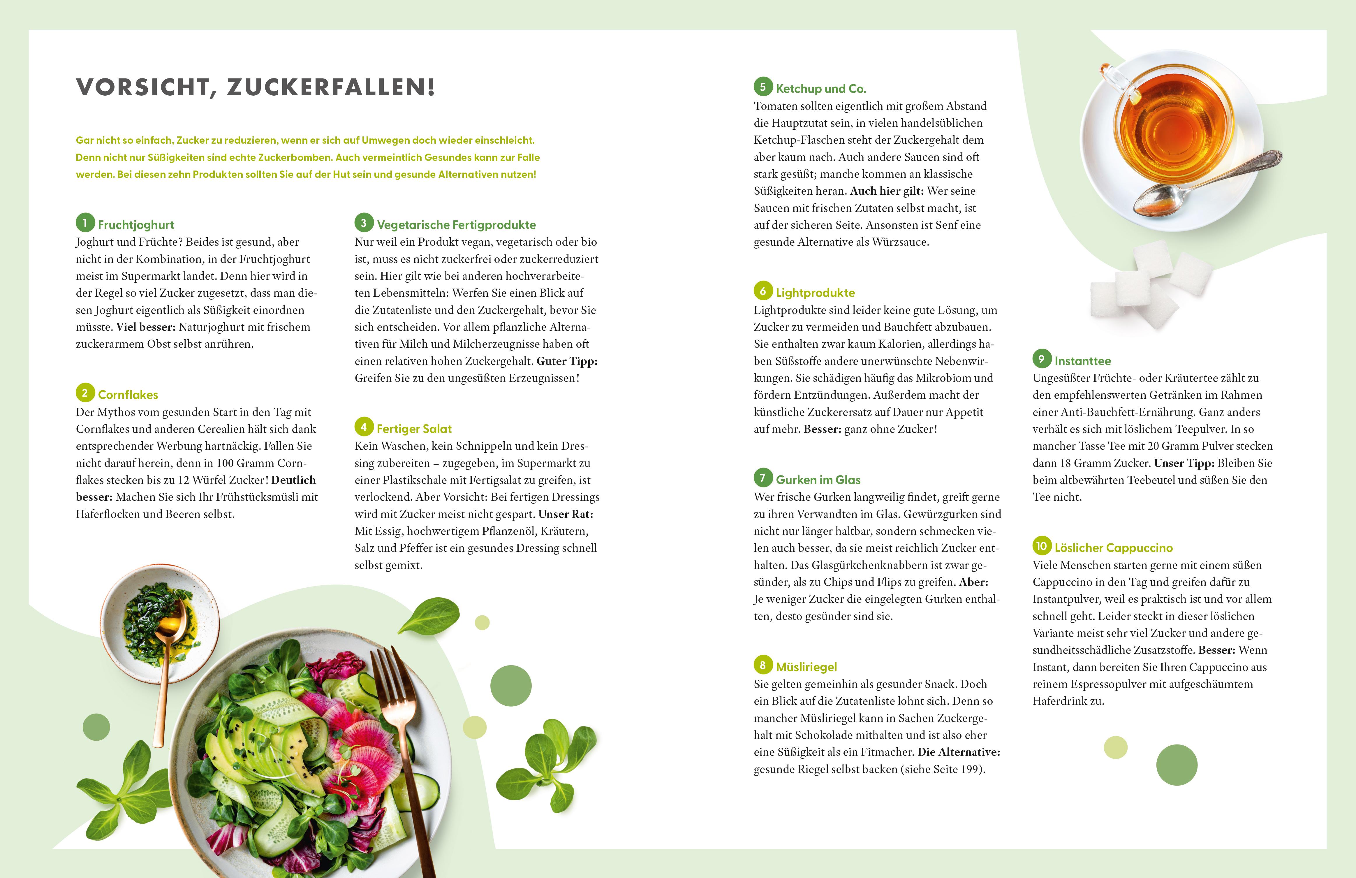 Beispielinhalt (Bild) Die Ernährungs-Docs - Unsere 100 besten Anti-Bauchfett-Rezepte