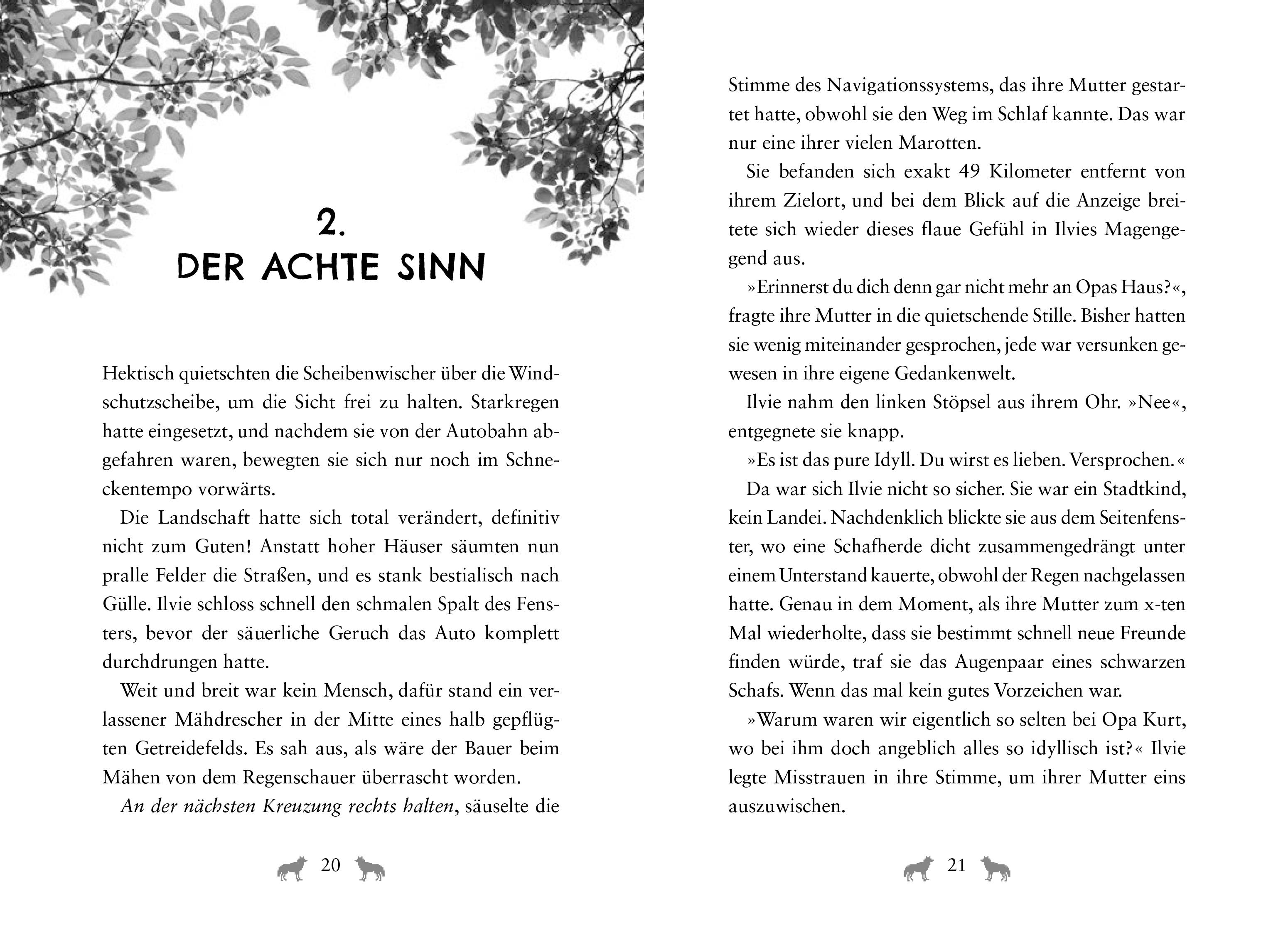 Beispielinhalt (Bild) Ilvie und der weiße Wolf