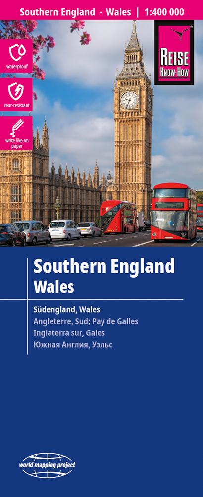 Vorderes Coverbild Reise Know-How Landkarte Südengland, Wales | Southern England, Wales (1:400.000)