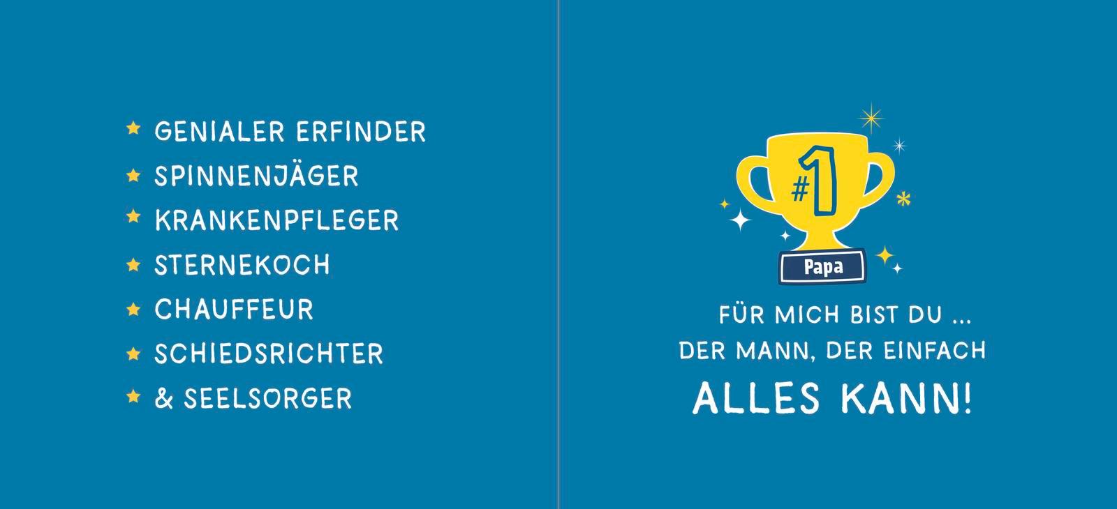Beispielinhalt (Bild) Für den besten Papa der Welt