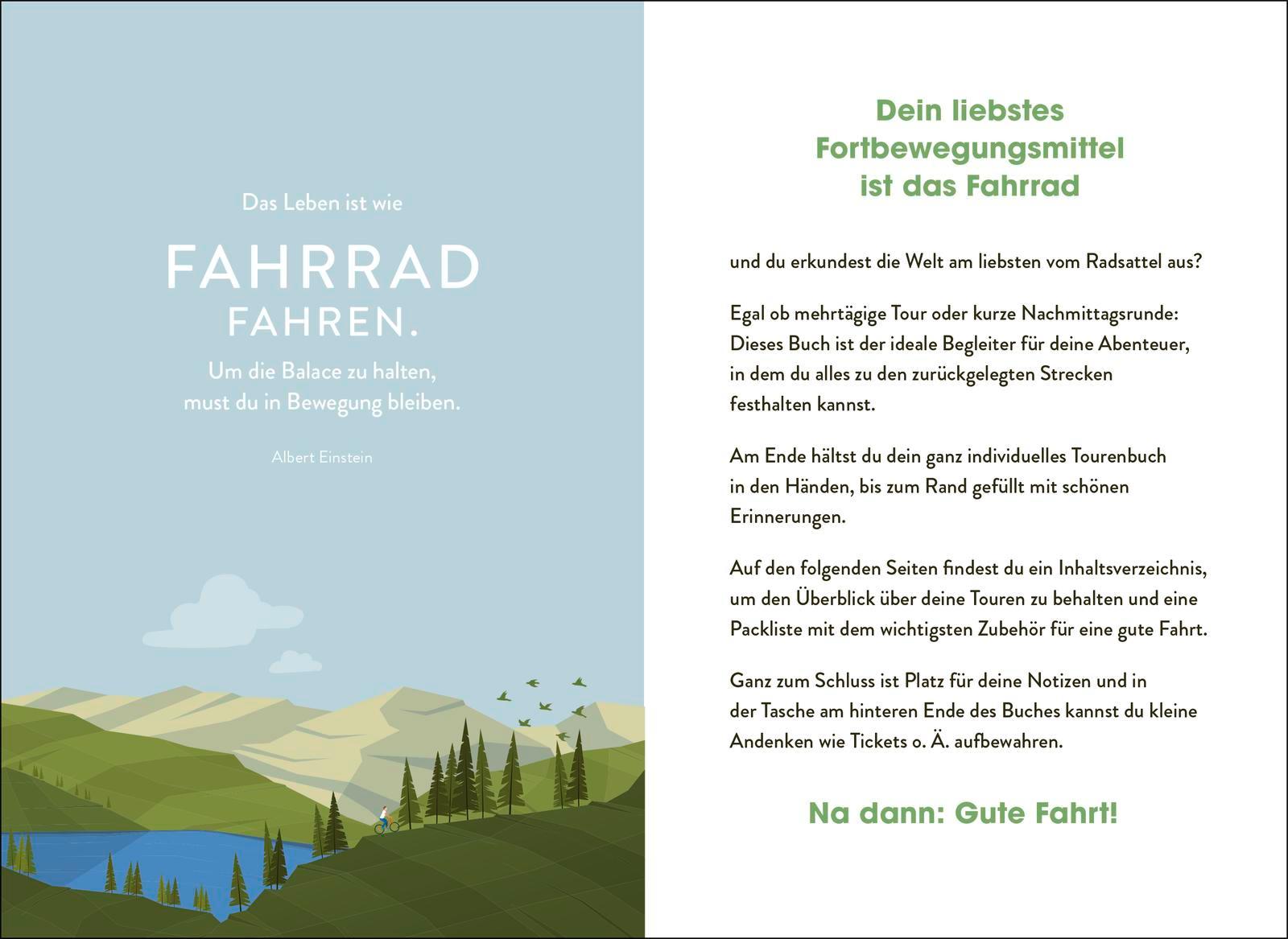 Beispielinhalt (Bild) Mein Fahrradtouren-Buch (modern)