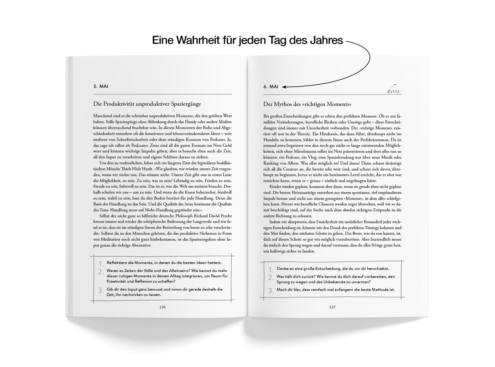 Beispielinhalt (Bild) Jeden Tag einen Schritt