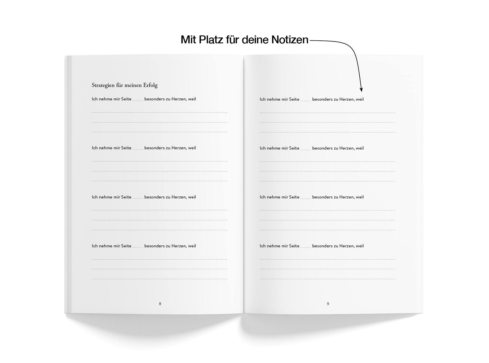 Beispielinhalt (Bild) Jeden Tag einen Schritt