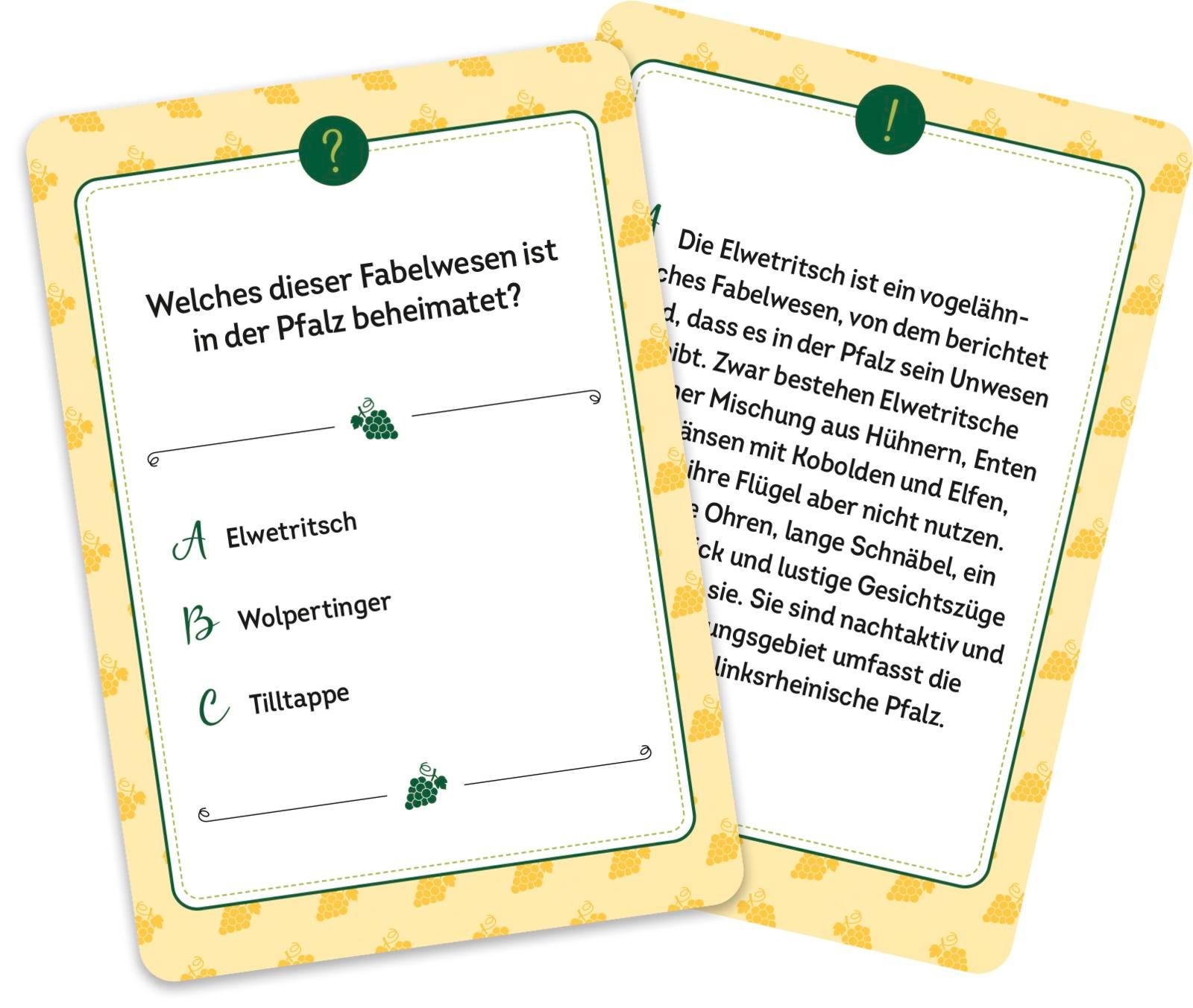 Beispielinhalt (Bild) Wer hätte das gedacht?! Das Unnützes-Wissen-Quiz Pfalz