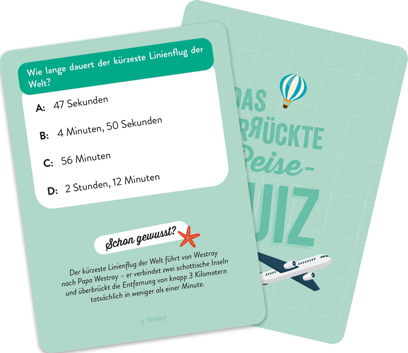 Beispielinhalt (Bild) Das verrückte Reise-Quiz
