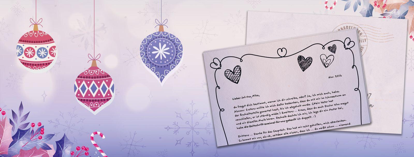 Beispielinhalt (Bild) Find me between Christmas trees