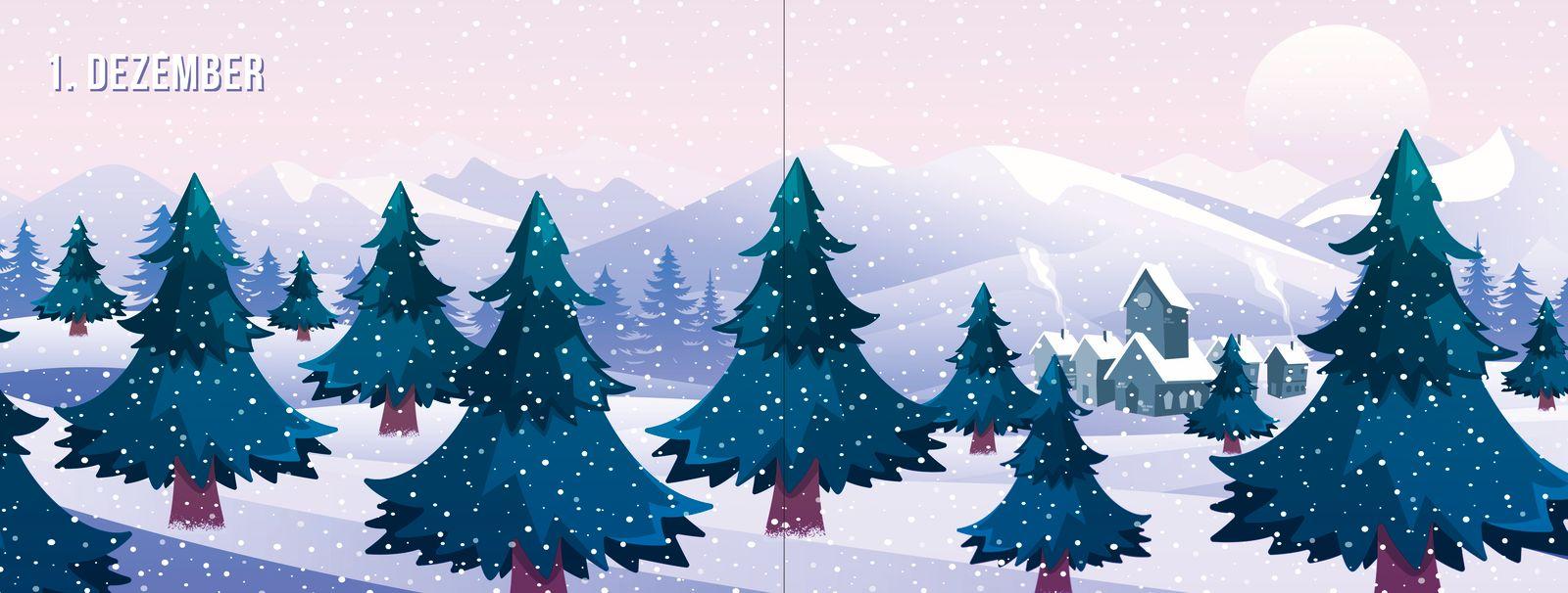 Beispielinhalt (Bild) Find me between Christmas trees