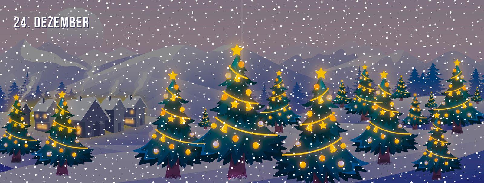 Beispielinhalt (Bild) Find me between Christmas trees