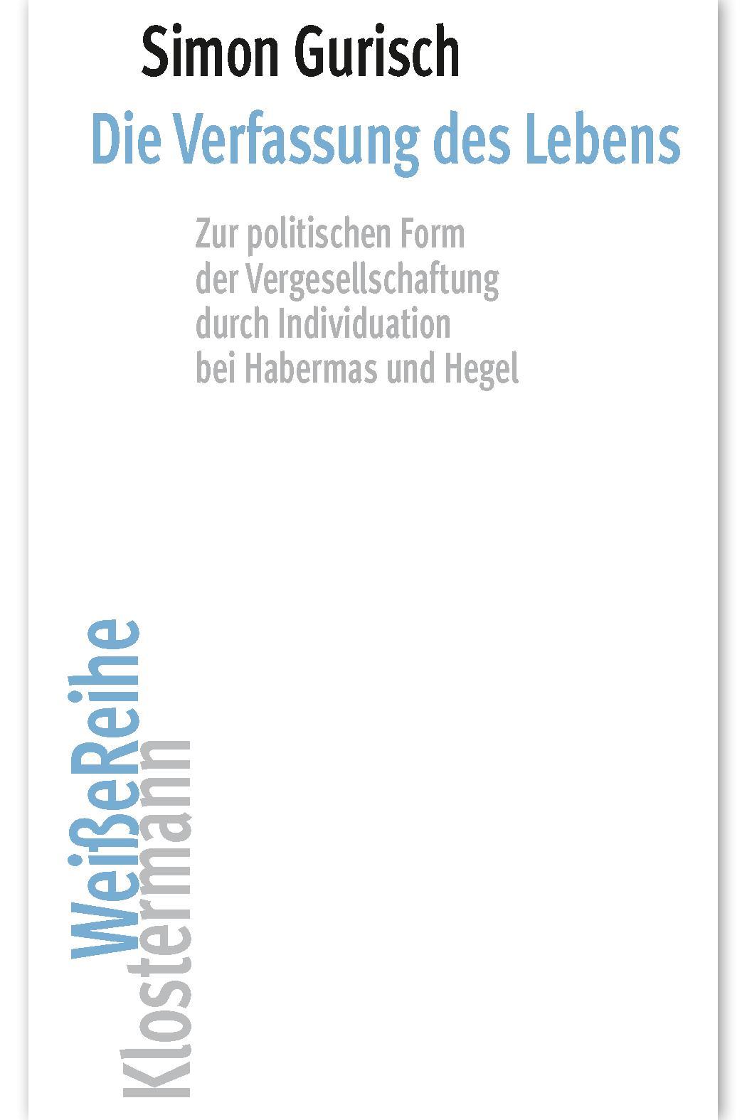 Vorderes Coverbild Die Verfassung des Lebens