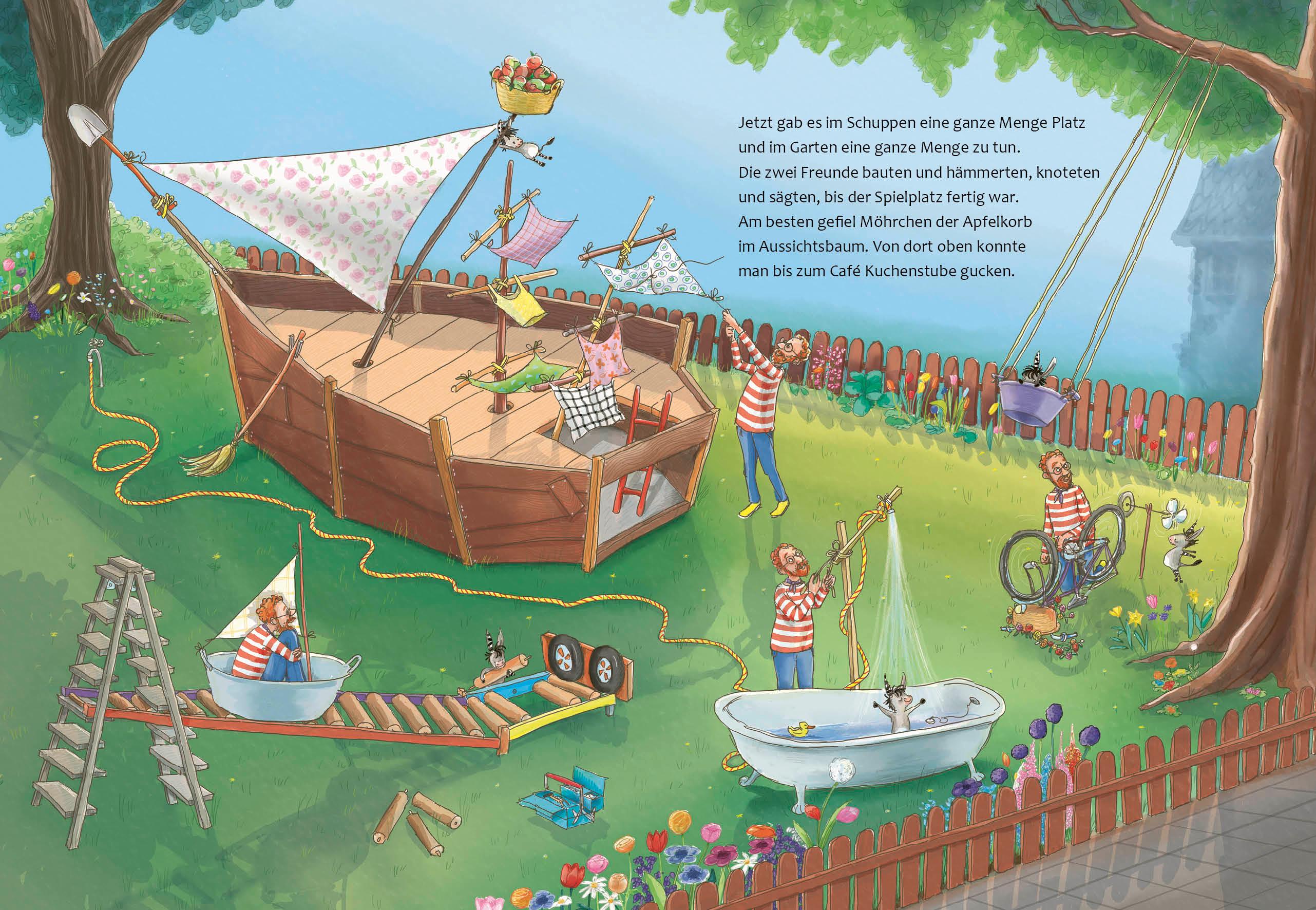 Beispielinhalt (Bild) Grimm und Möhrchen und die Spielplatzpiraten