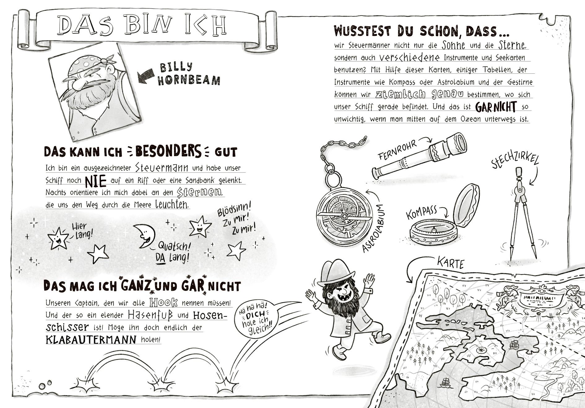 Beispielinhalt (Bild) Ich, Captain Hook, und die verfluchte Schatzinsel - Wilde Piraten erzählen