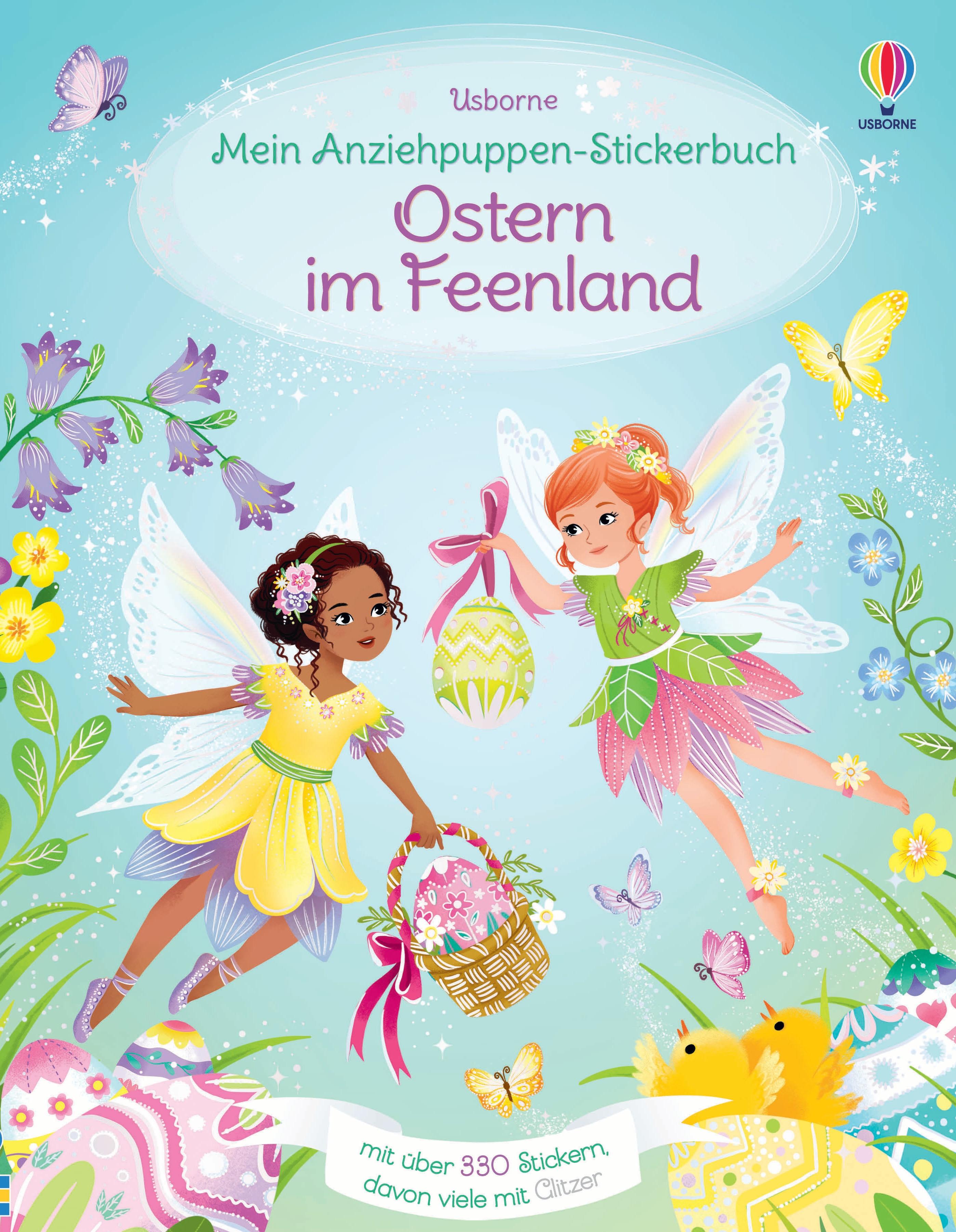 Vorderes Coverbild Mein Anziehpuppen-Stickerbuch: Ostern im Feenland