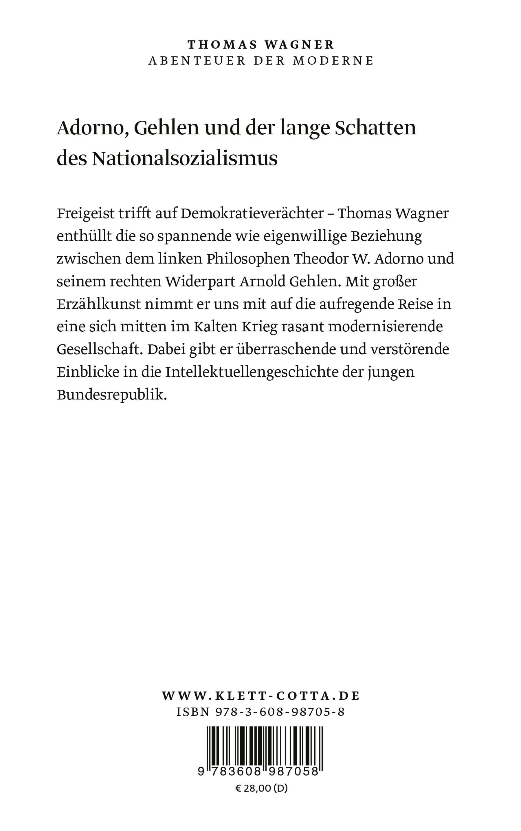Rückseitencover Abenteuer der Moderne