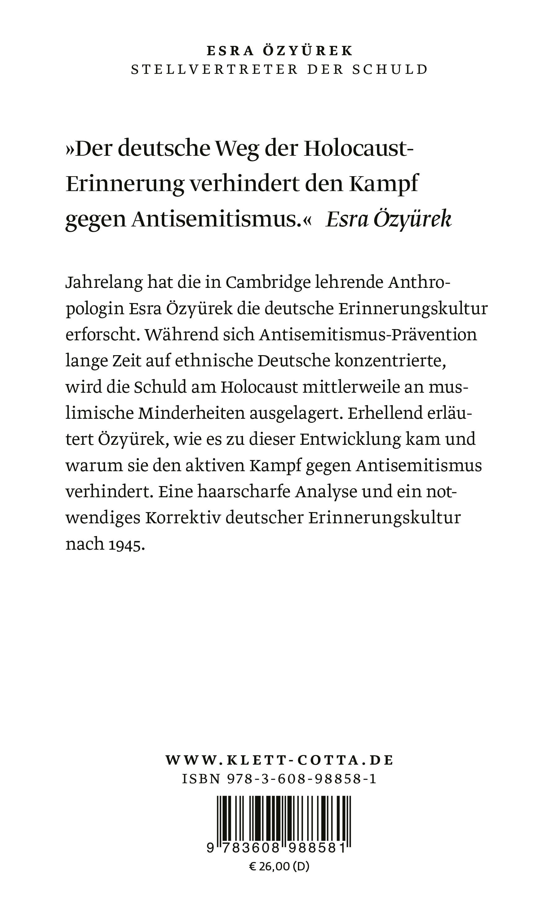 Rückseitencover Stellvertreter der Schuld